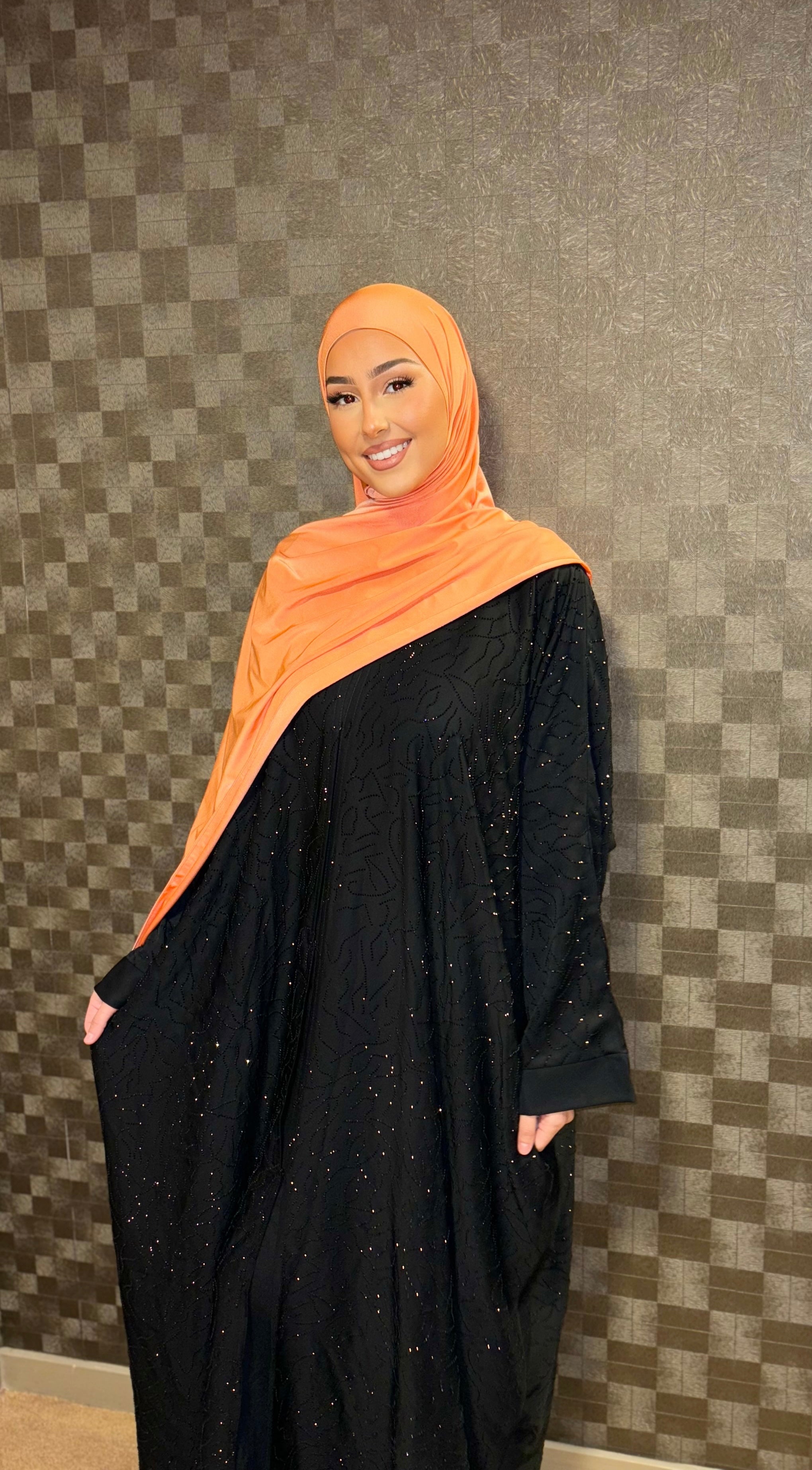 Abaya de Dubai Full Strass - Black