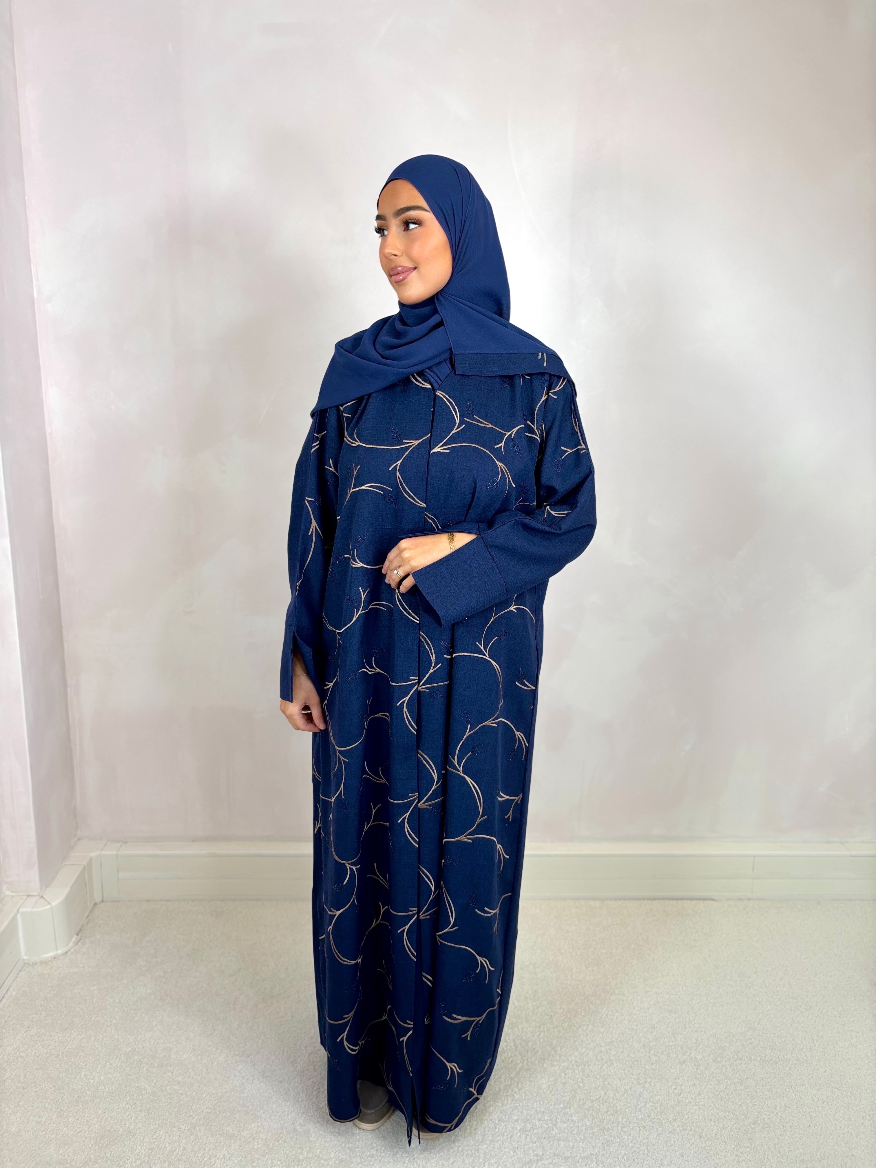 Abaya de Dubai LAYNA (n16) - bleu nuit