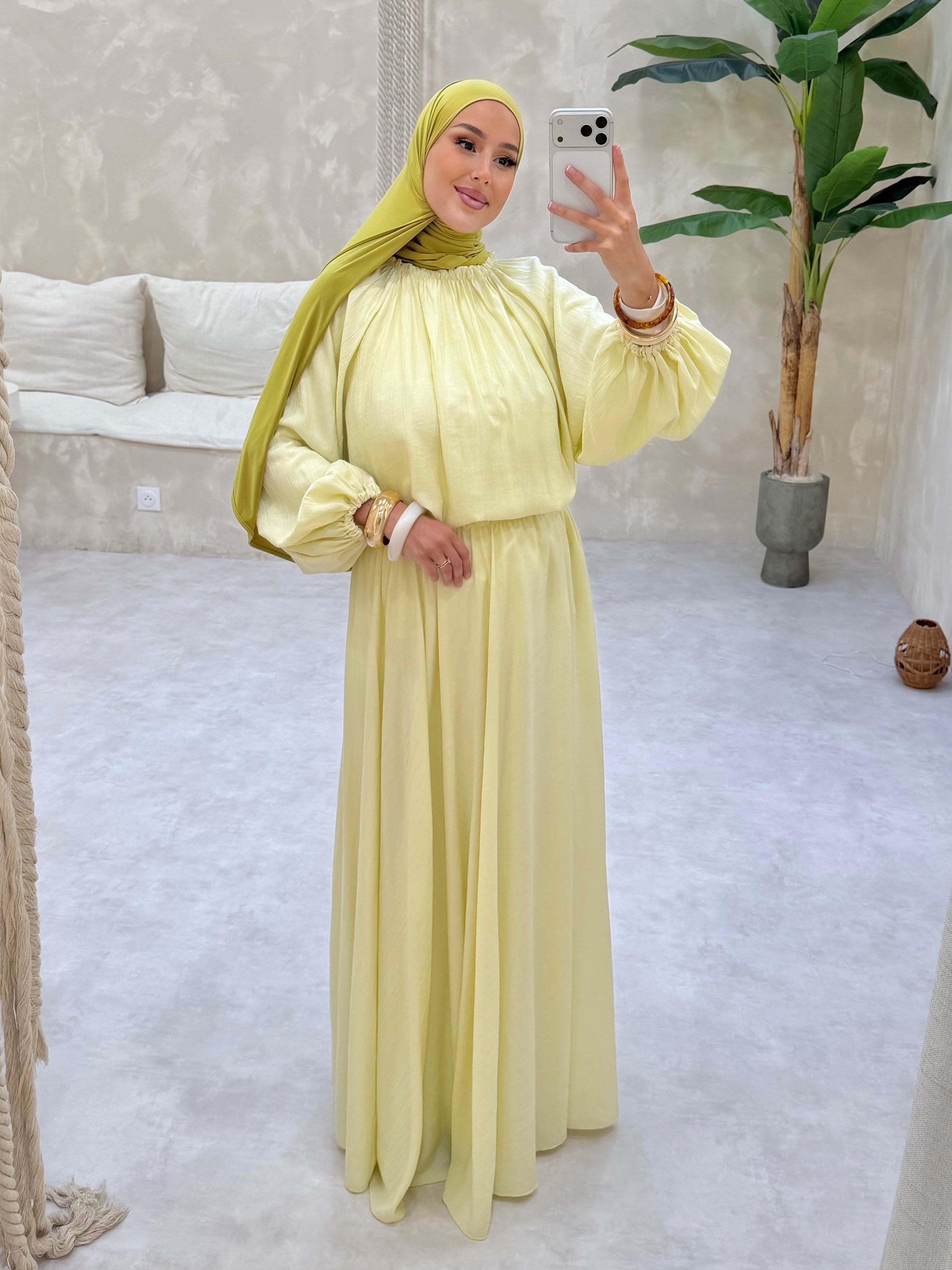 Ensemble ALMA - jaune pastel