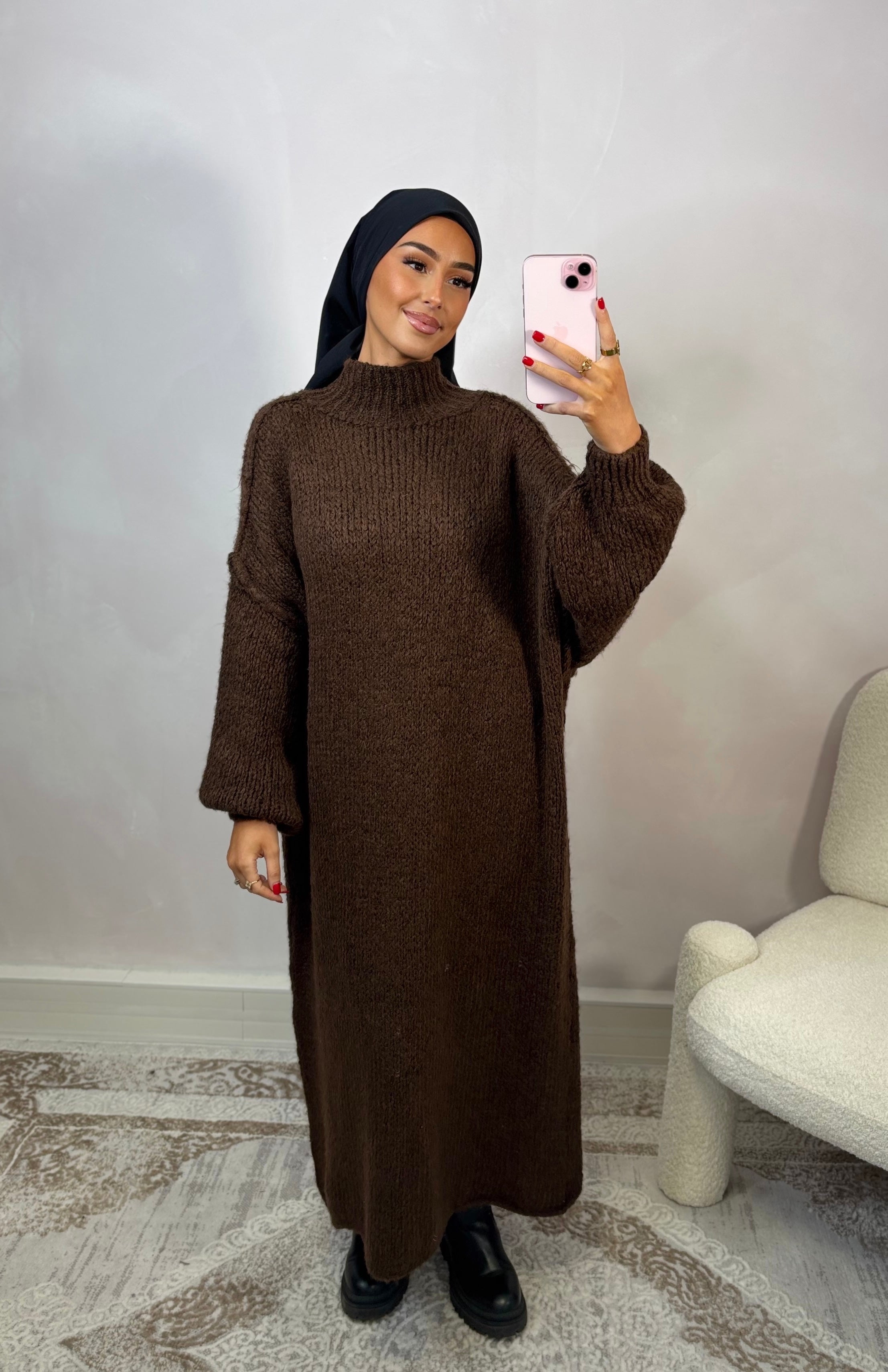 robe LANA - marron foncé