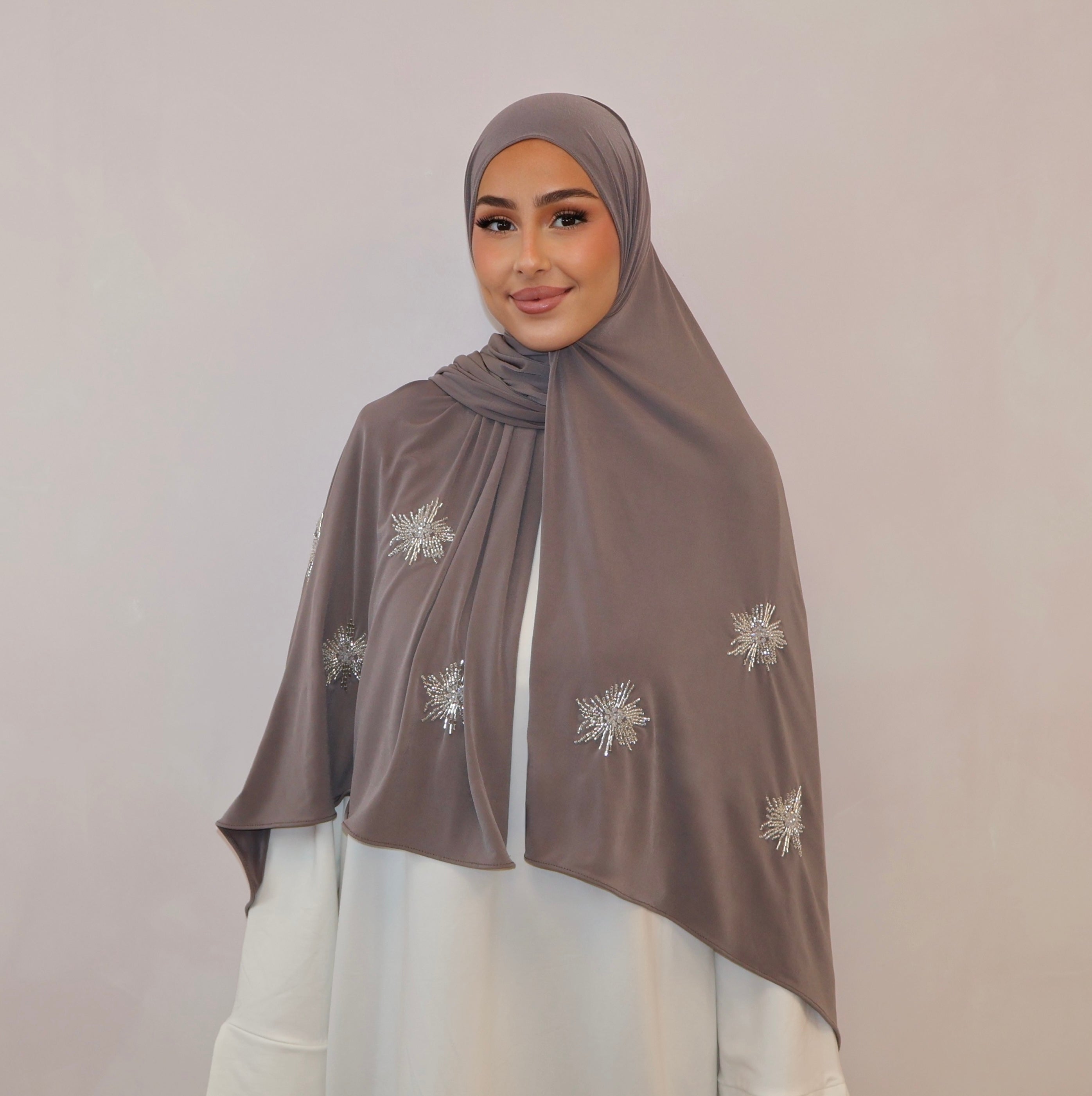 Jersey Premium de Luxe SEDEF perlé - Taupe fonce