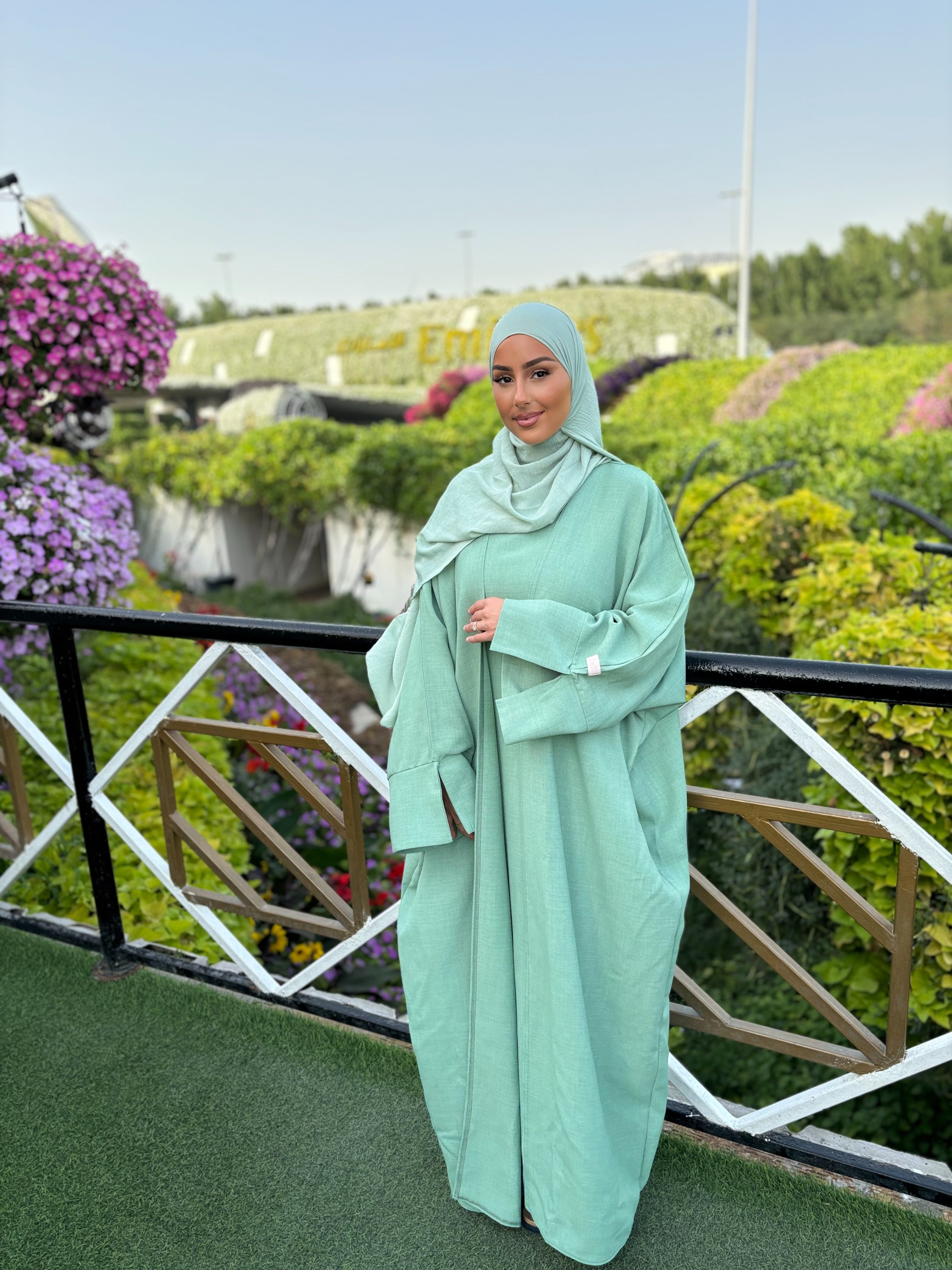 Set lin sous abaya + kimono LIN’S B