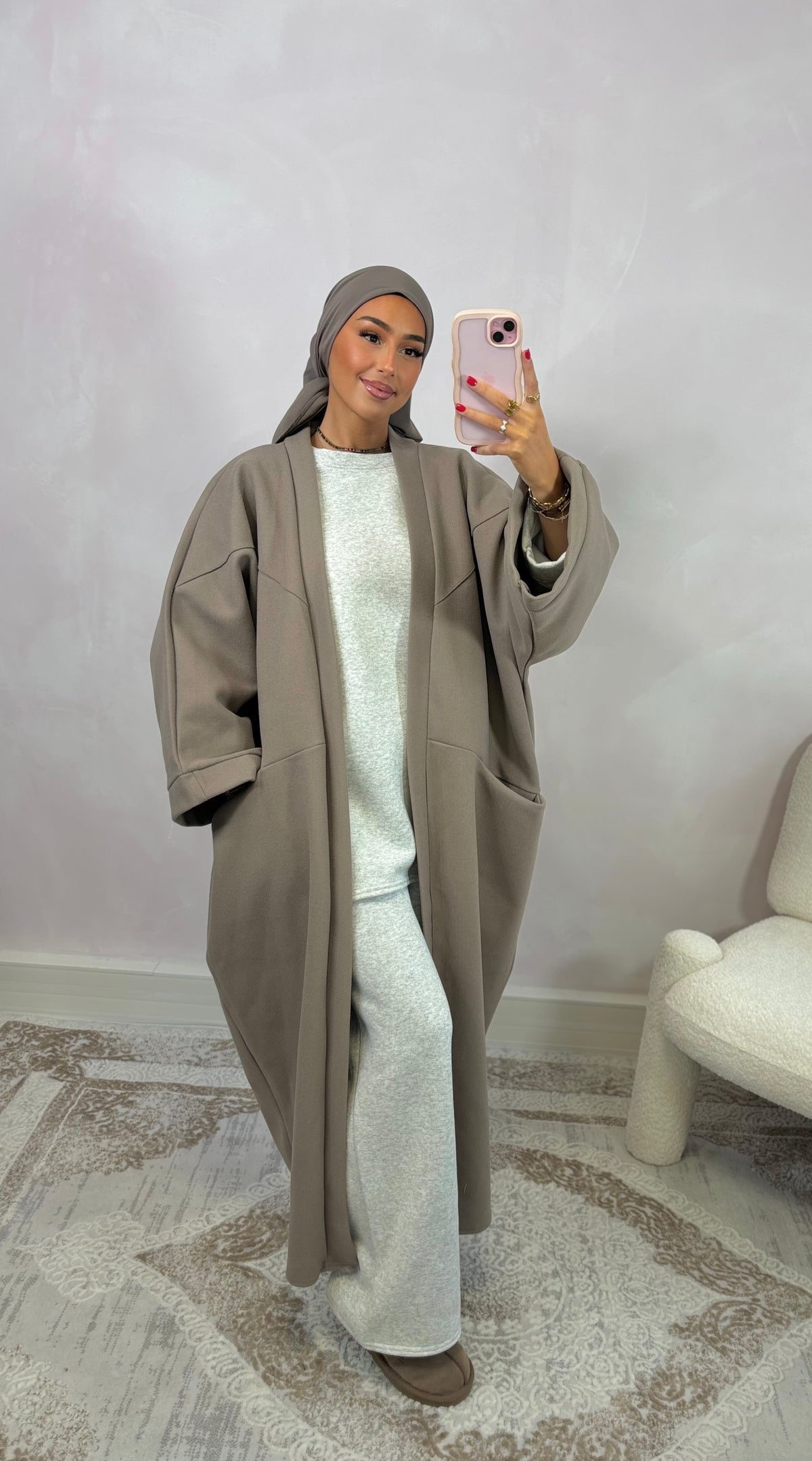 Lia Strickjacke - Taupe