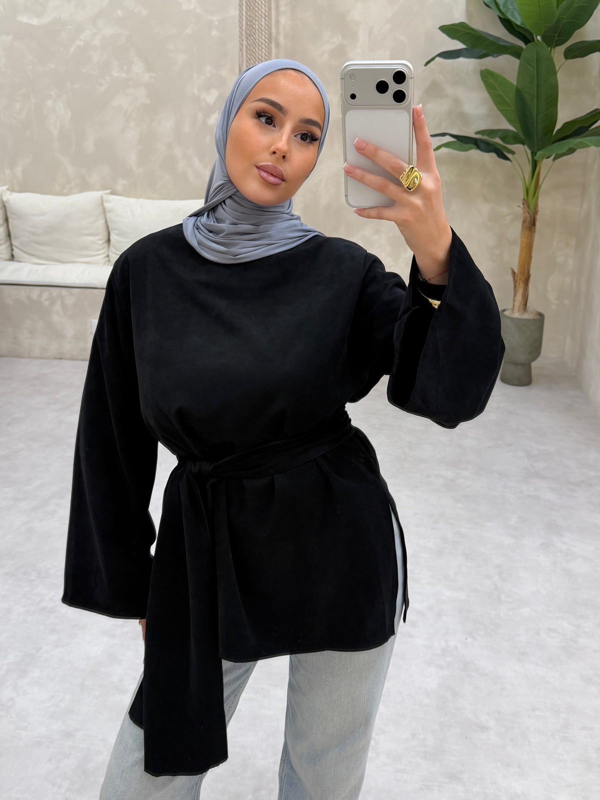 Haut VELOURS - BLACK