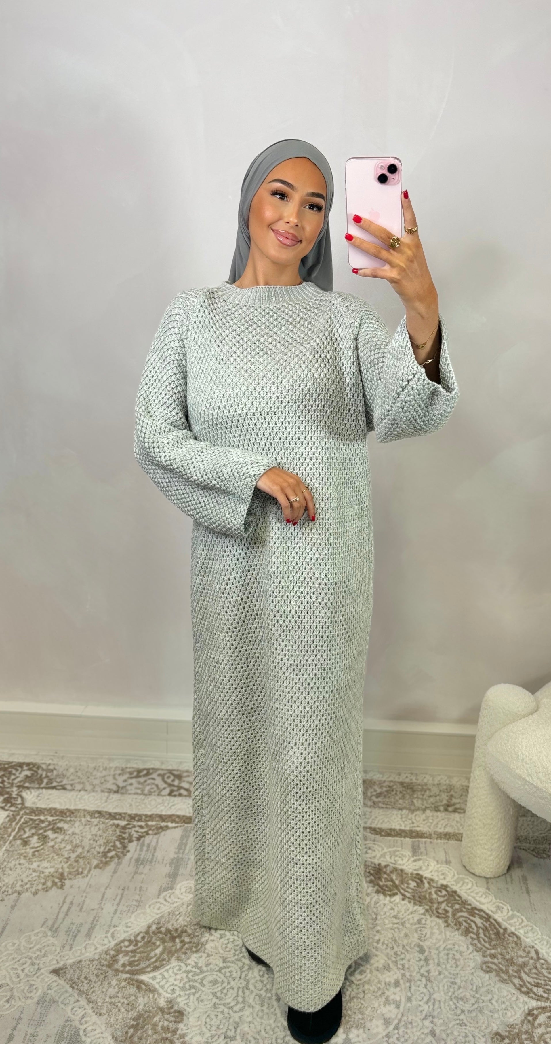 Robe crochet - Grey