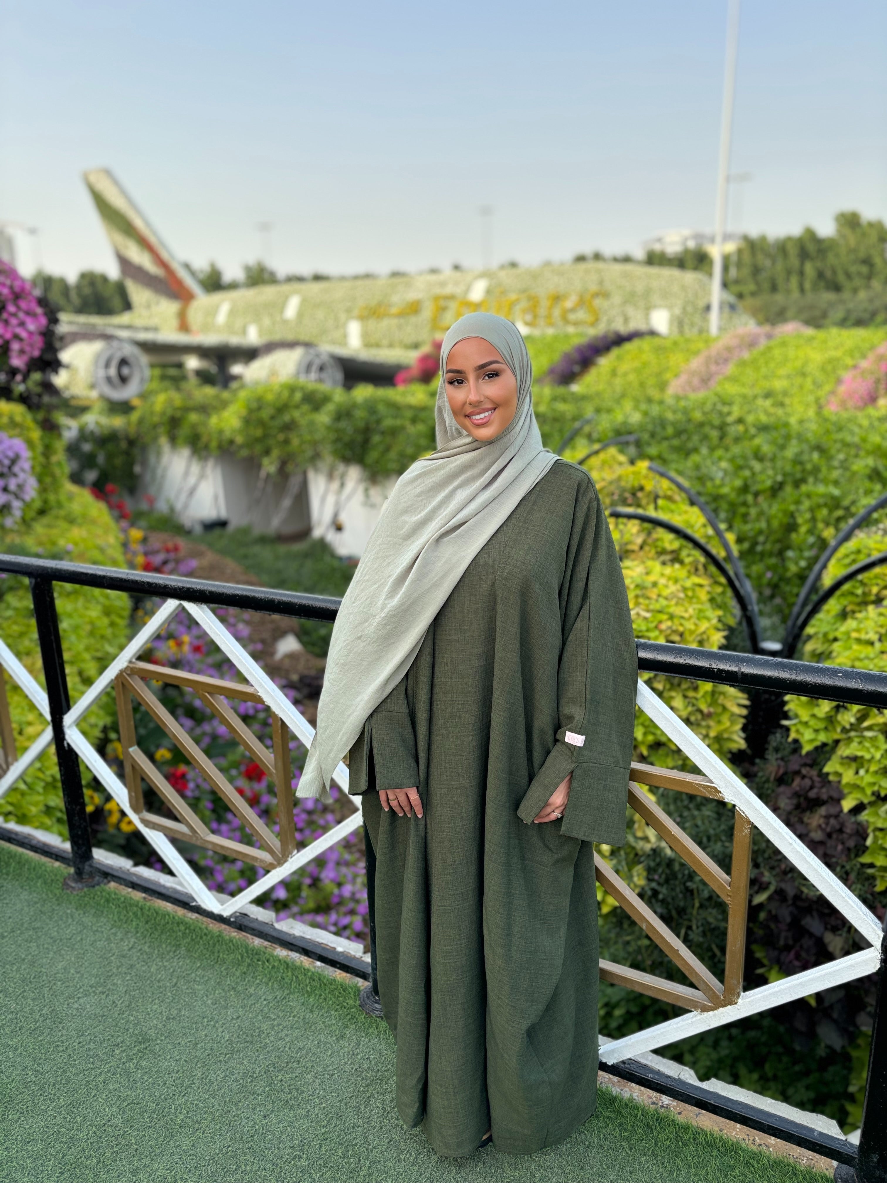 Set lin sous abaya + kimono LIN’S B