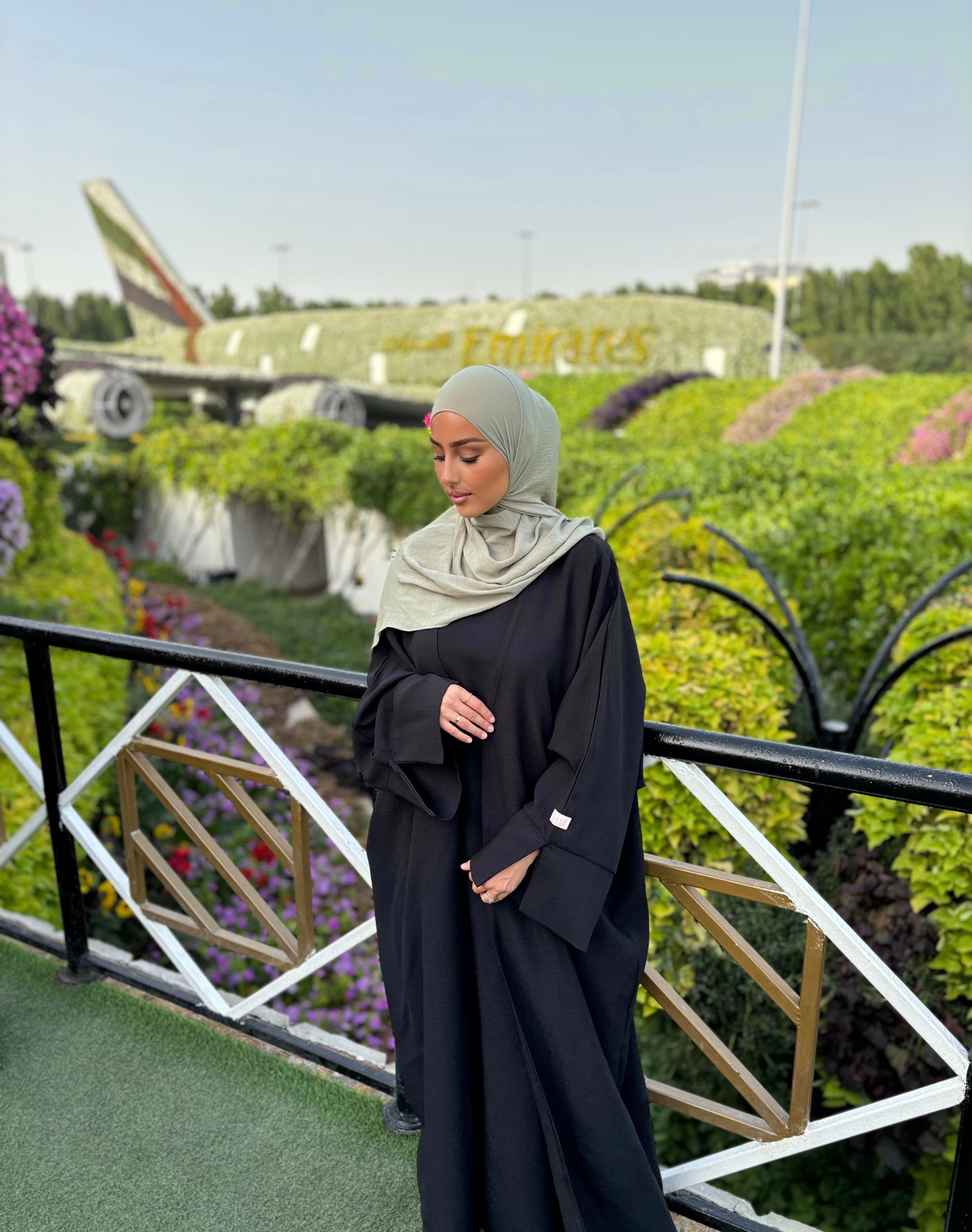 Set lin sous abaya + kimono LIN’S B