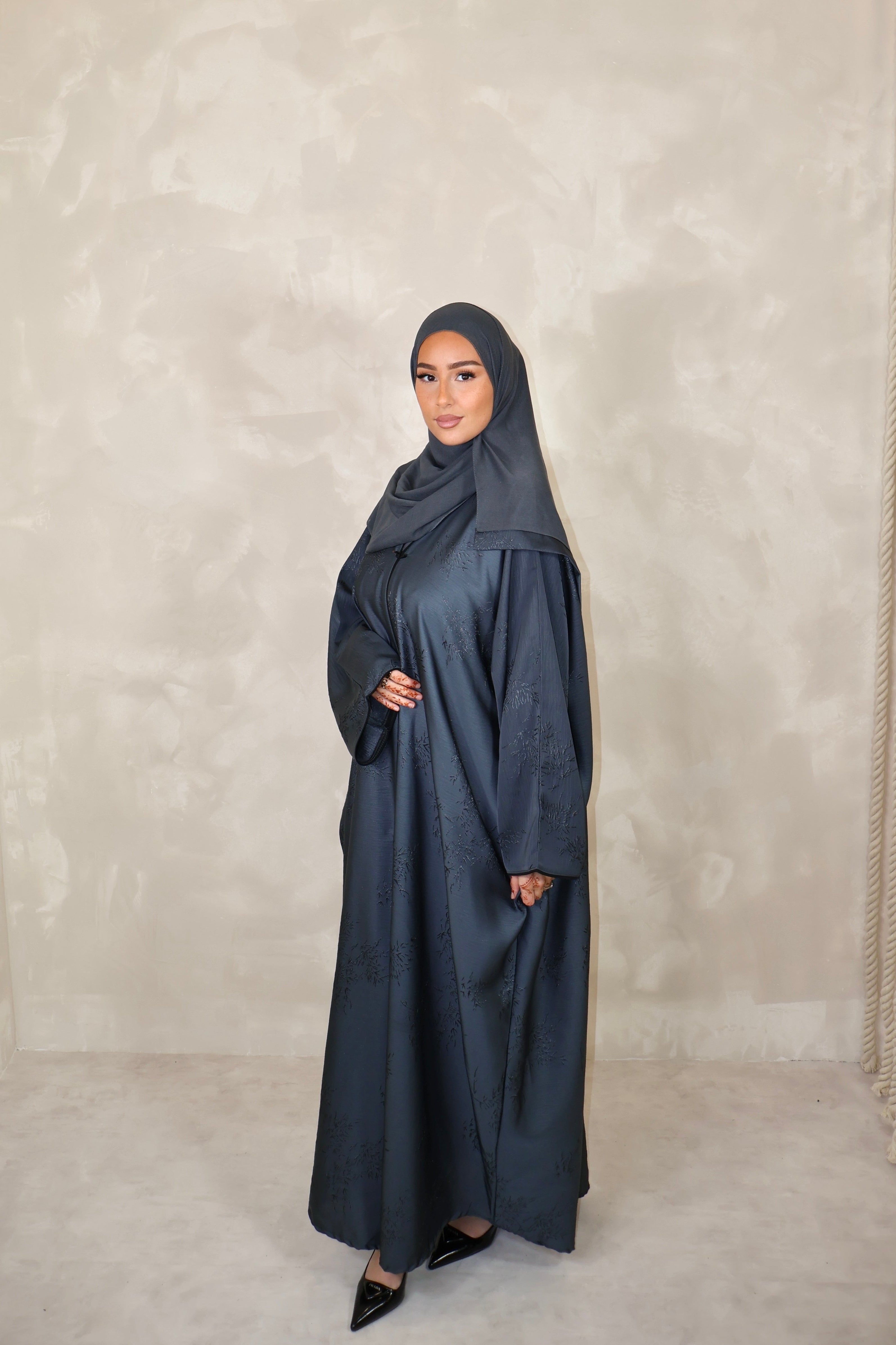 Abaya de Dubai (n82) - JAPONIA ANTHRACITE