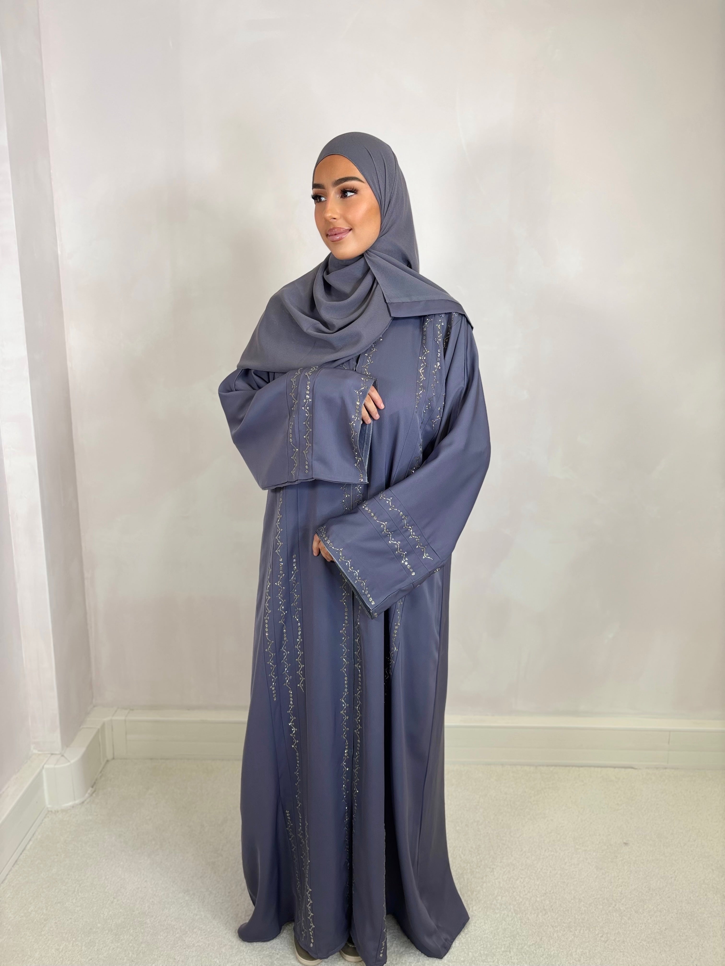 Abaya de Dubai NOOR (n10) - purple grey