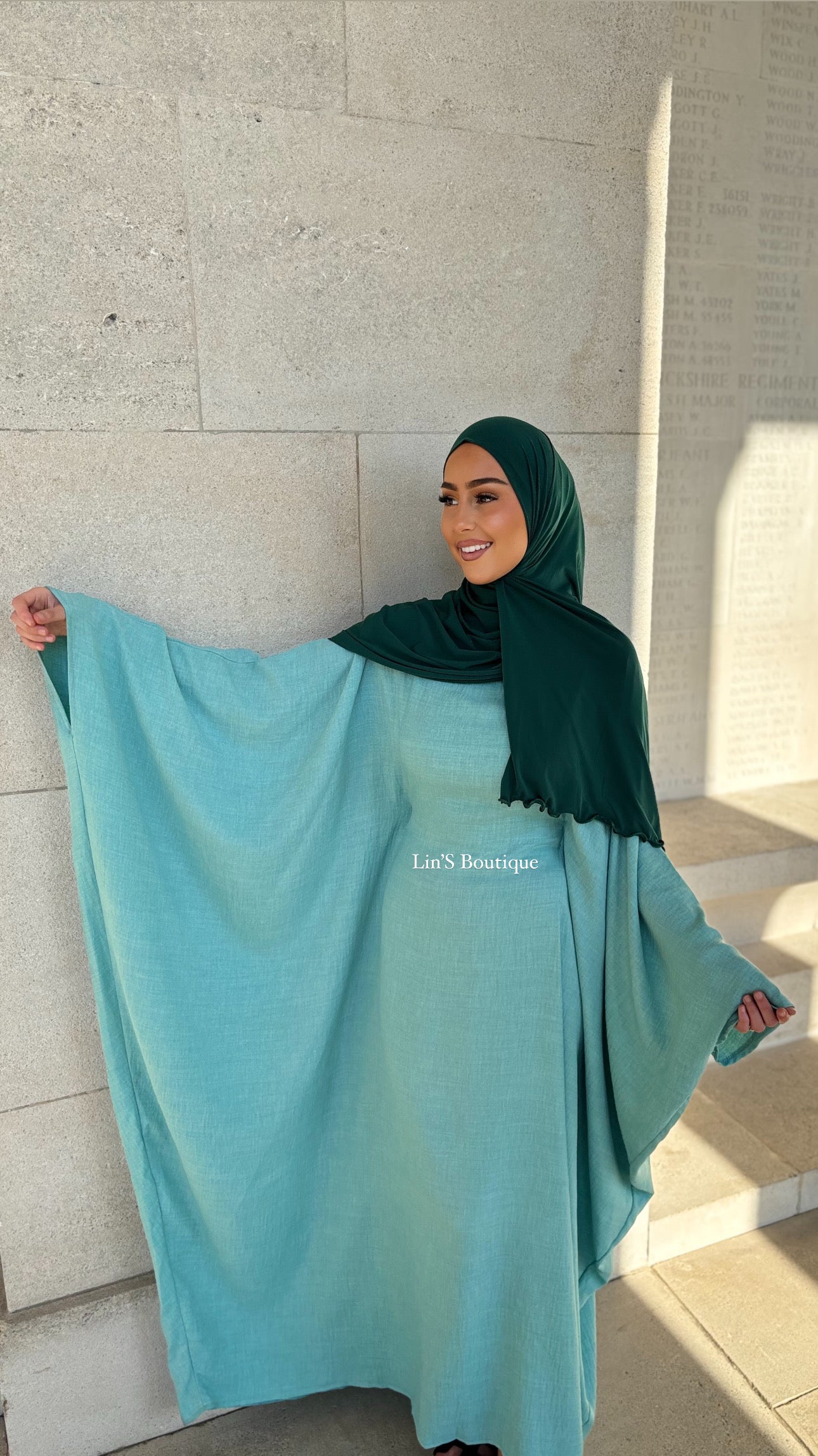 Robe saoudienne lin - vert d’eau