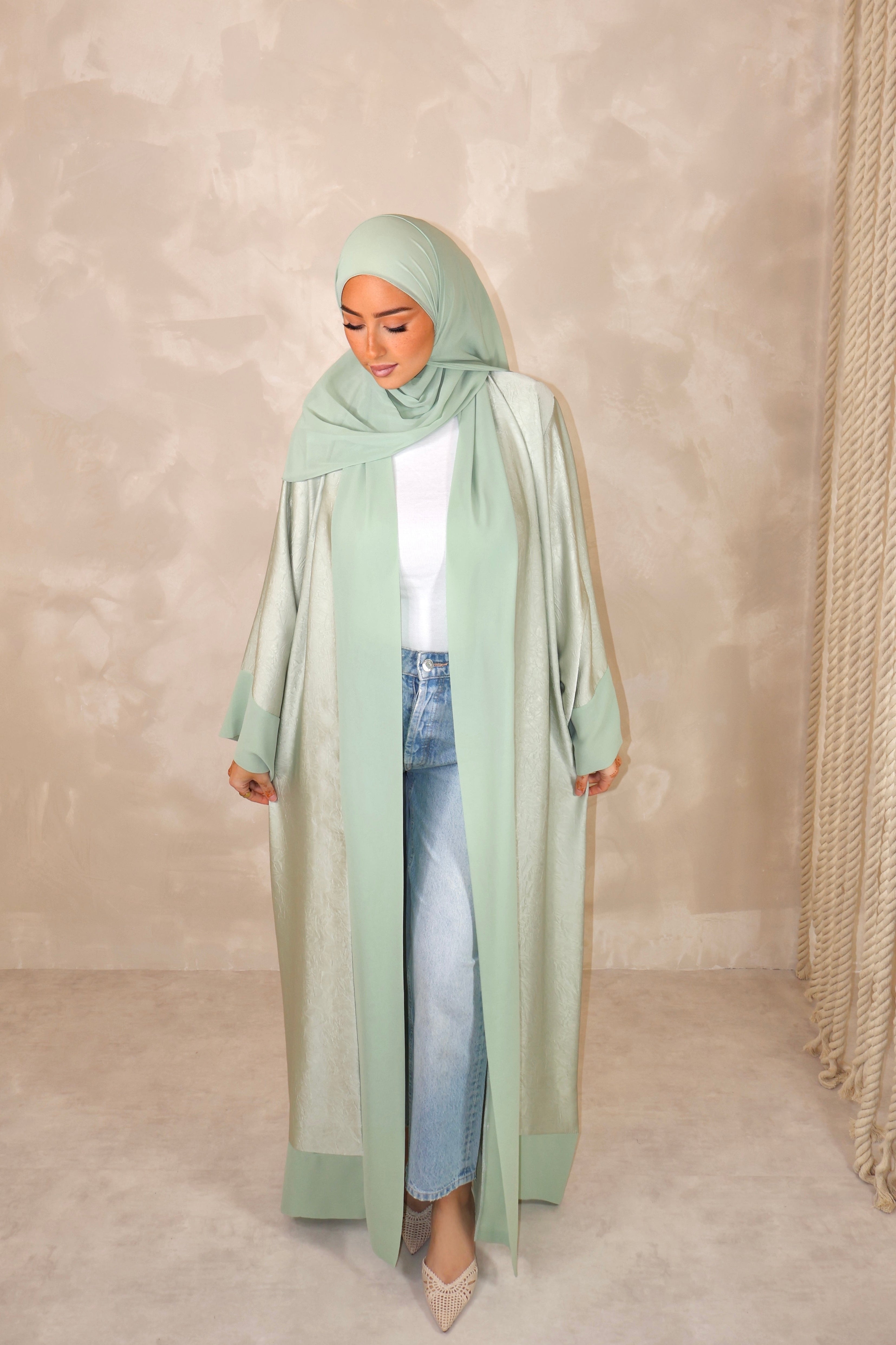Kimono de Dubai (n102) - OPAL AQUA GREEN