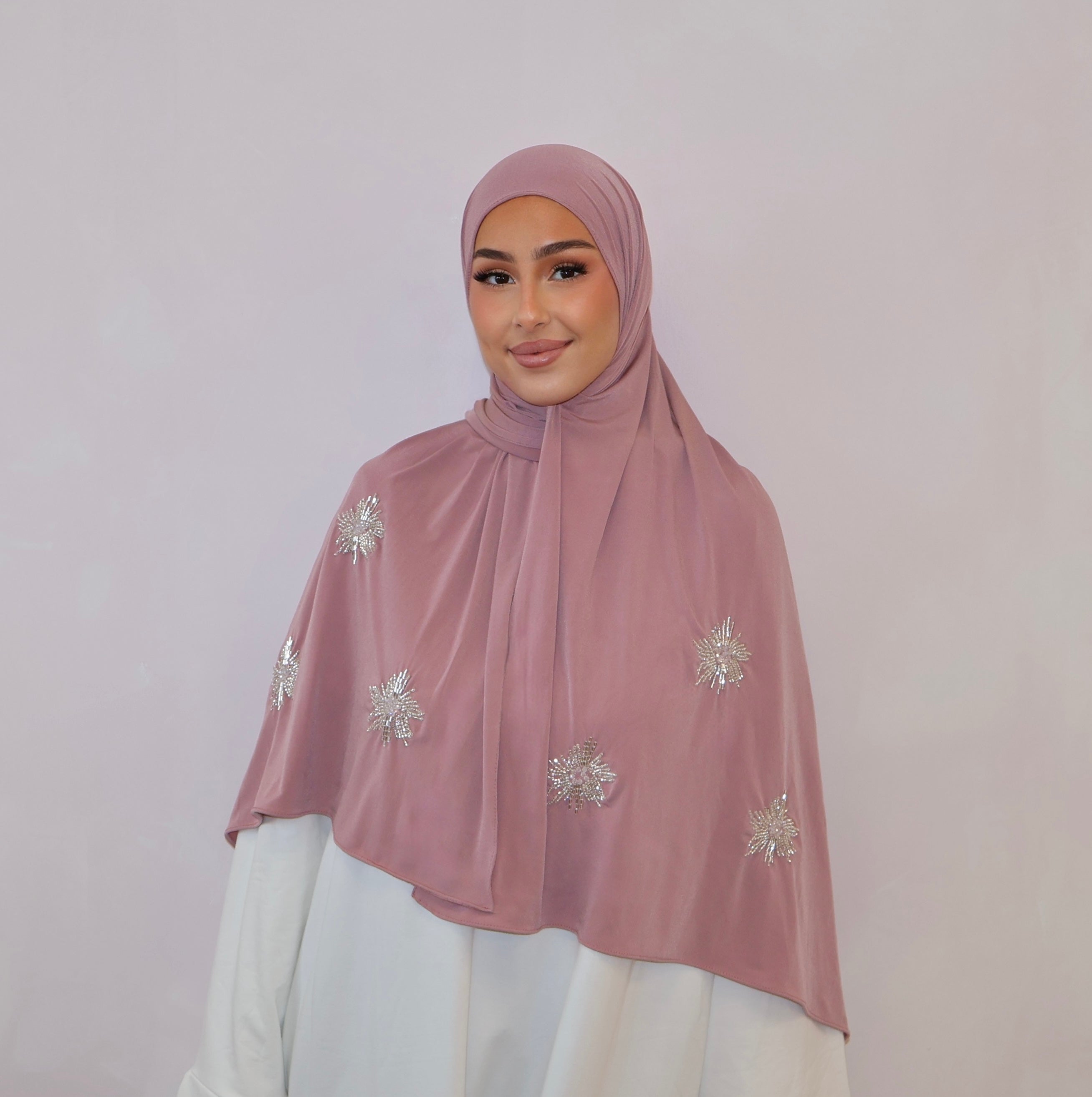 Jersey Premium de Luxe SEDEF perlé - vieux rose