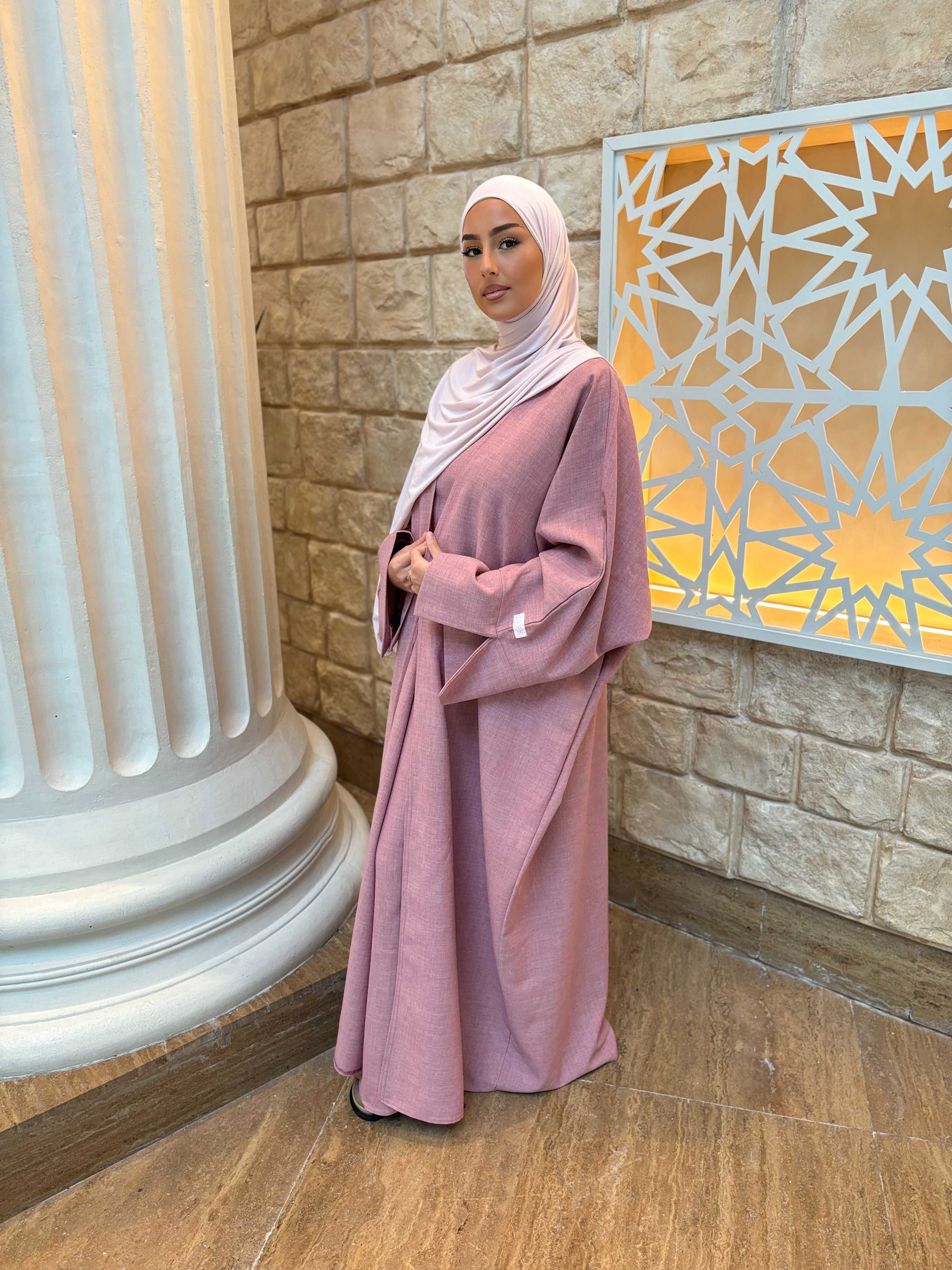 Set lin sous abaya + kimono LIN’S B