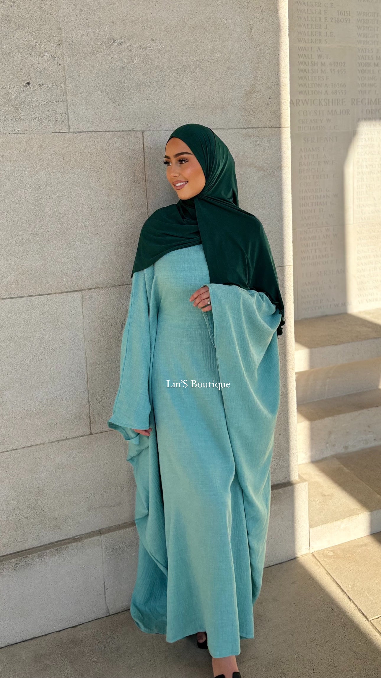 Robe saoudienne lin - vert d’eau