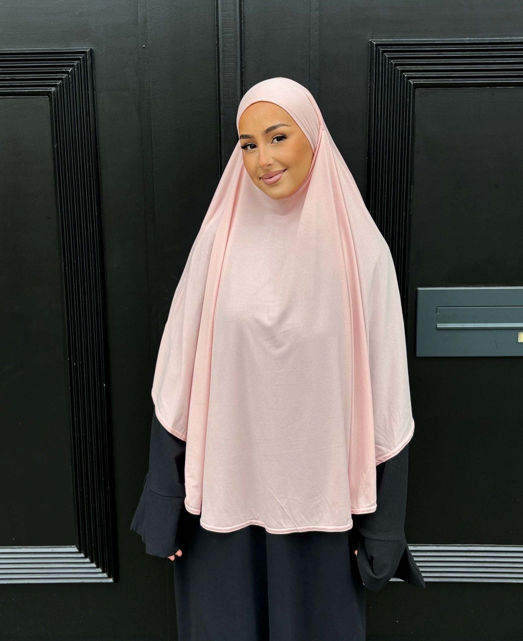 Khimar en jersey premium de luxe LIN’S B - Baby Pink