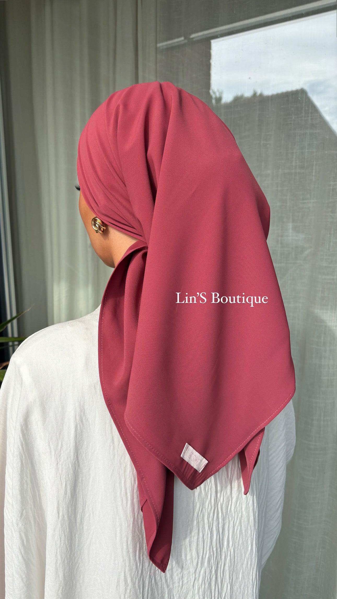 Carré de soie Lin’S B - framboise