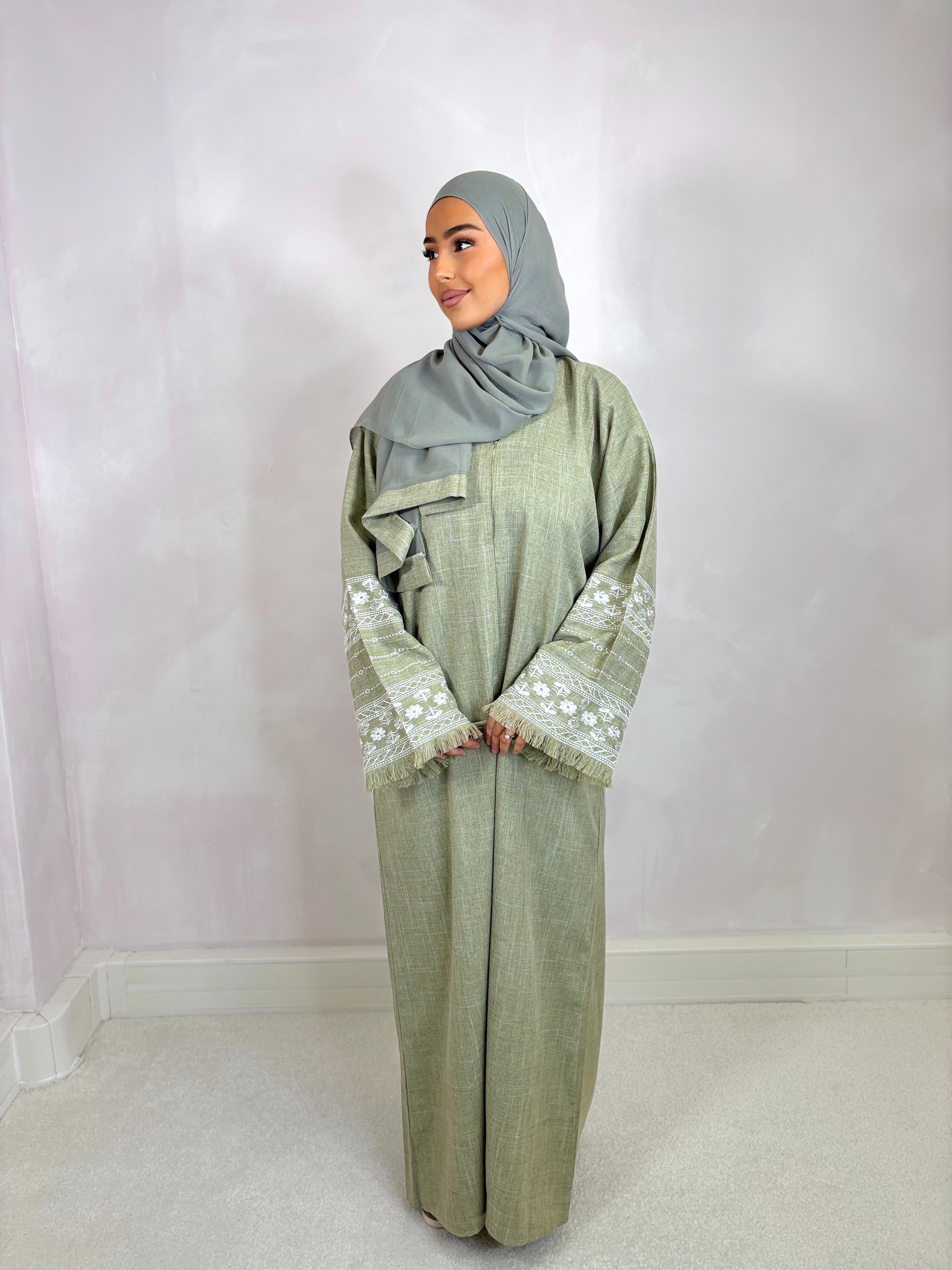 Abaya de Dubai HANA (n53) - pistache