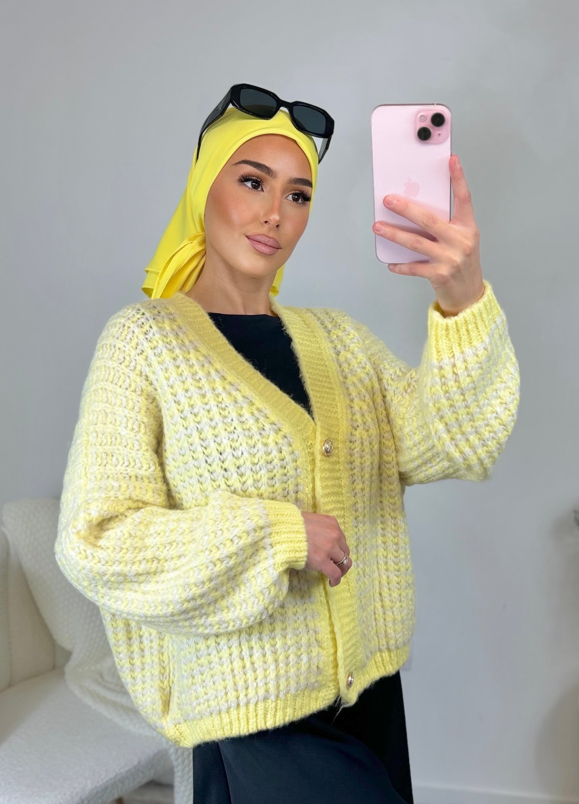 Cardigan coat - jaune poussin