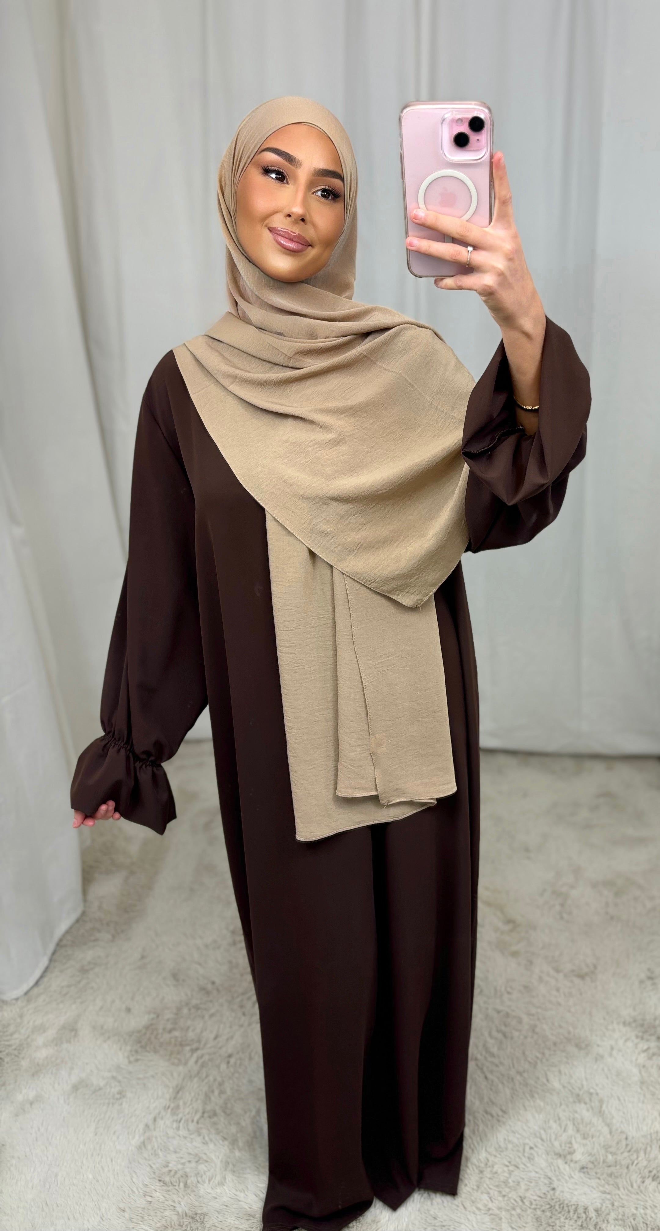 Abaya chouchou - marron foncé