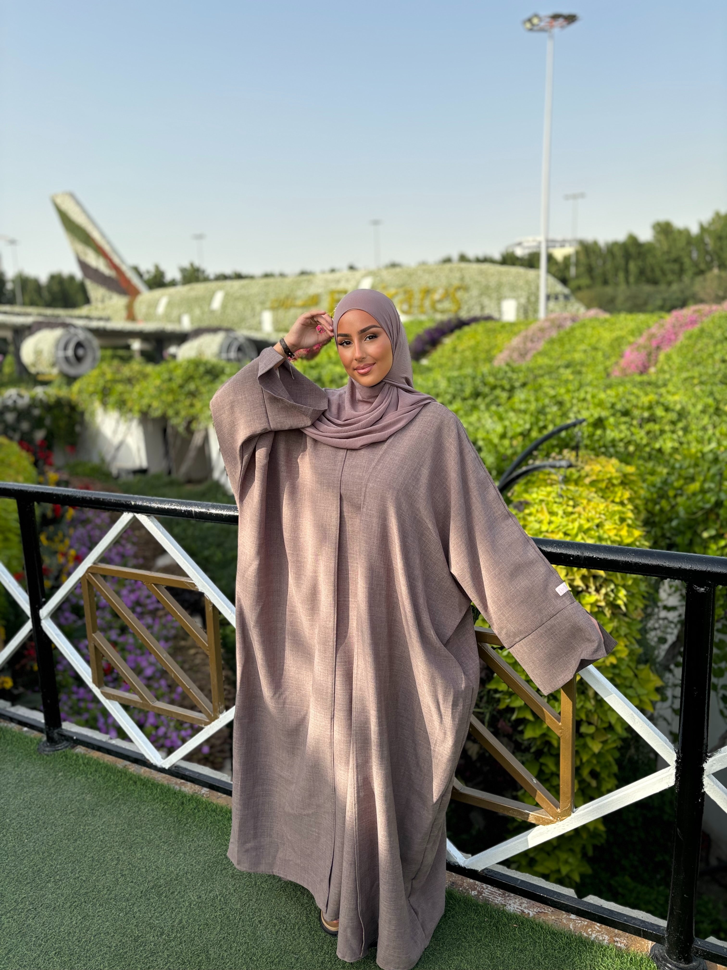 Set lin sous abaya + kimono LIN’S B