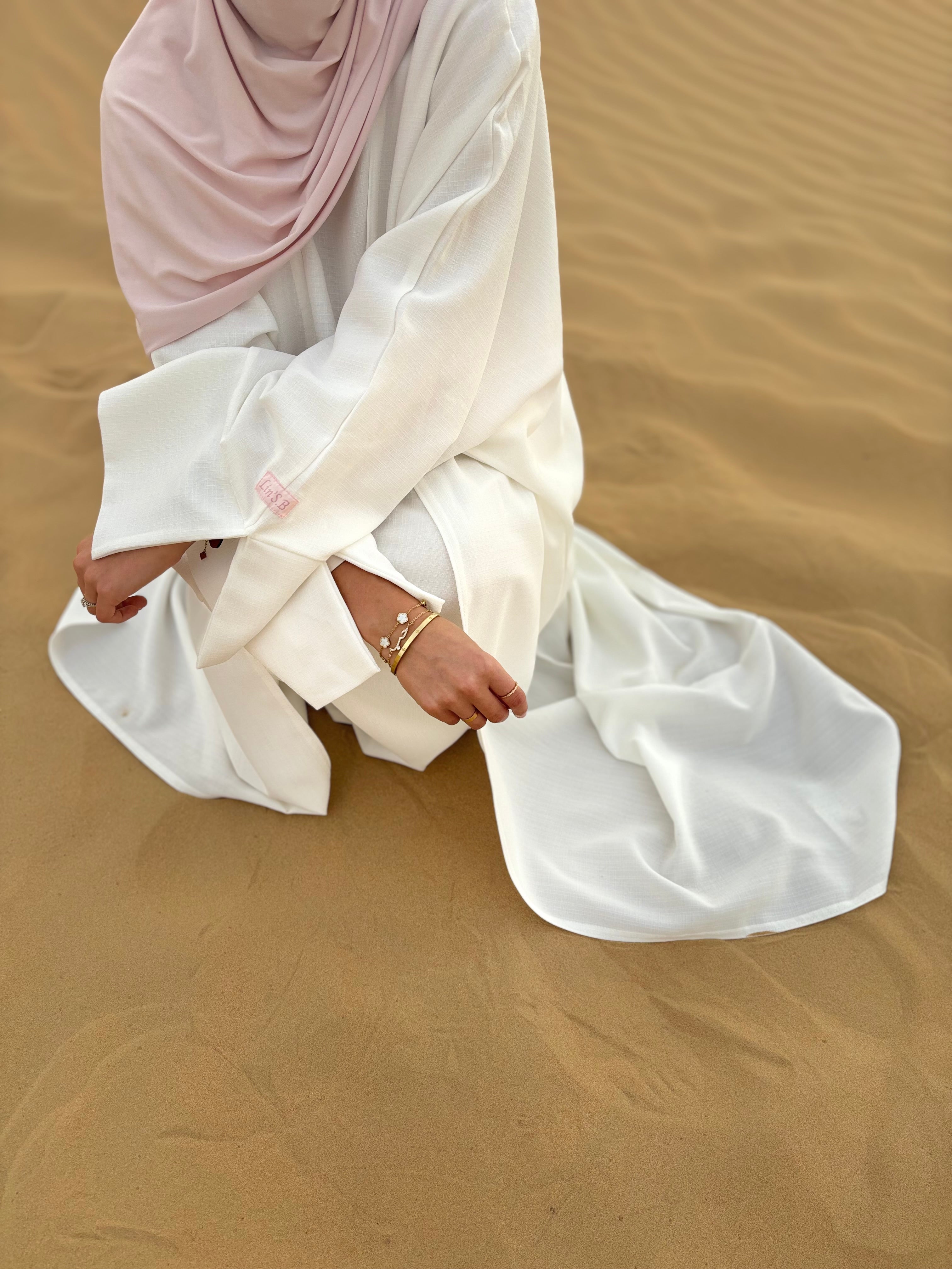 Set lin sous abaya + kimono LIN’S B