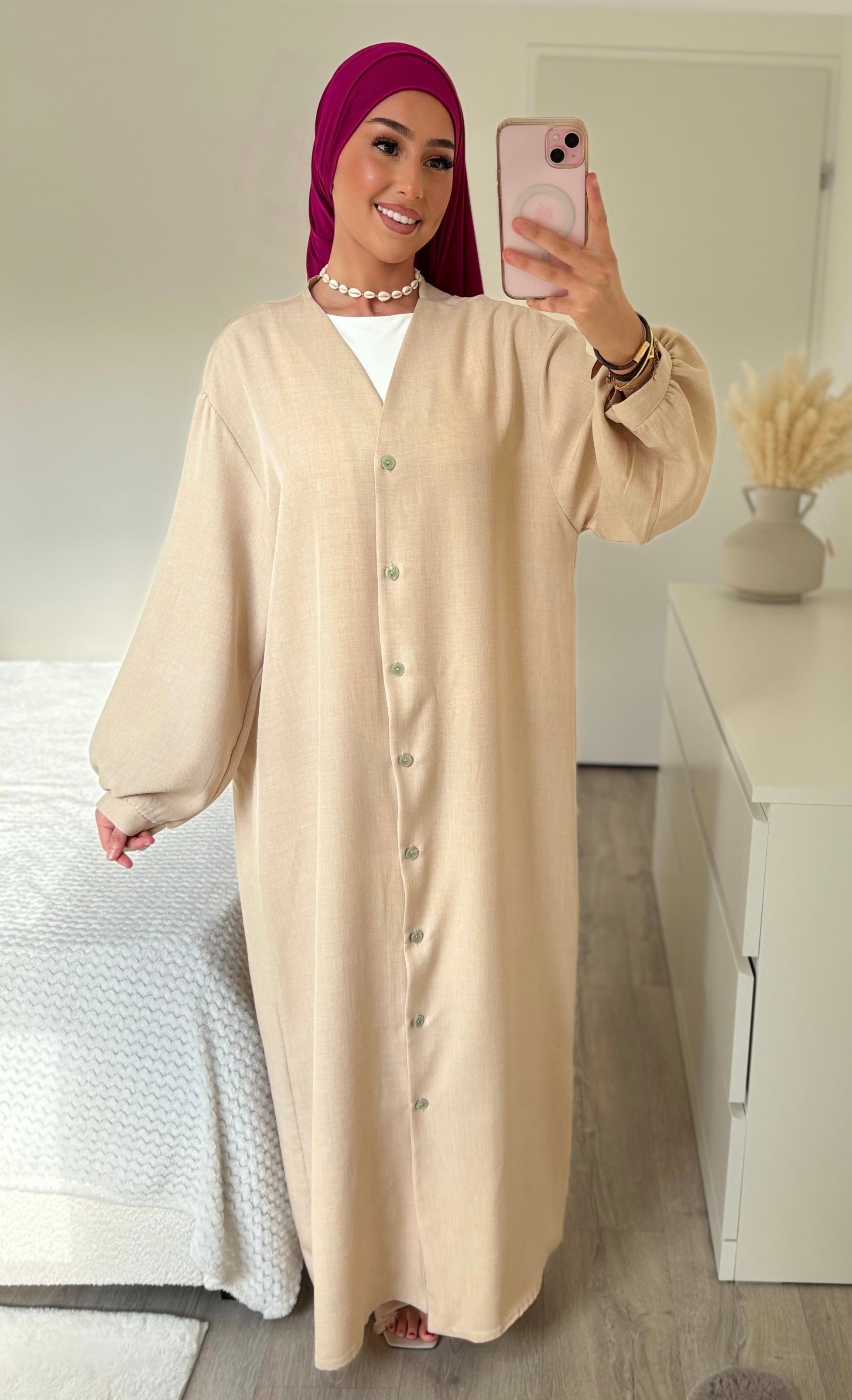 Robe chemise - sable