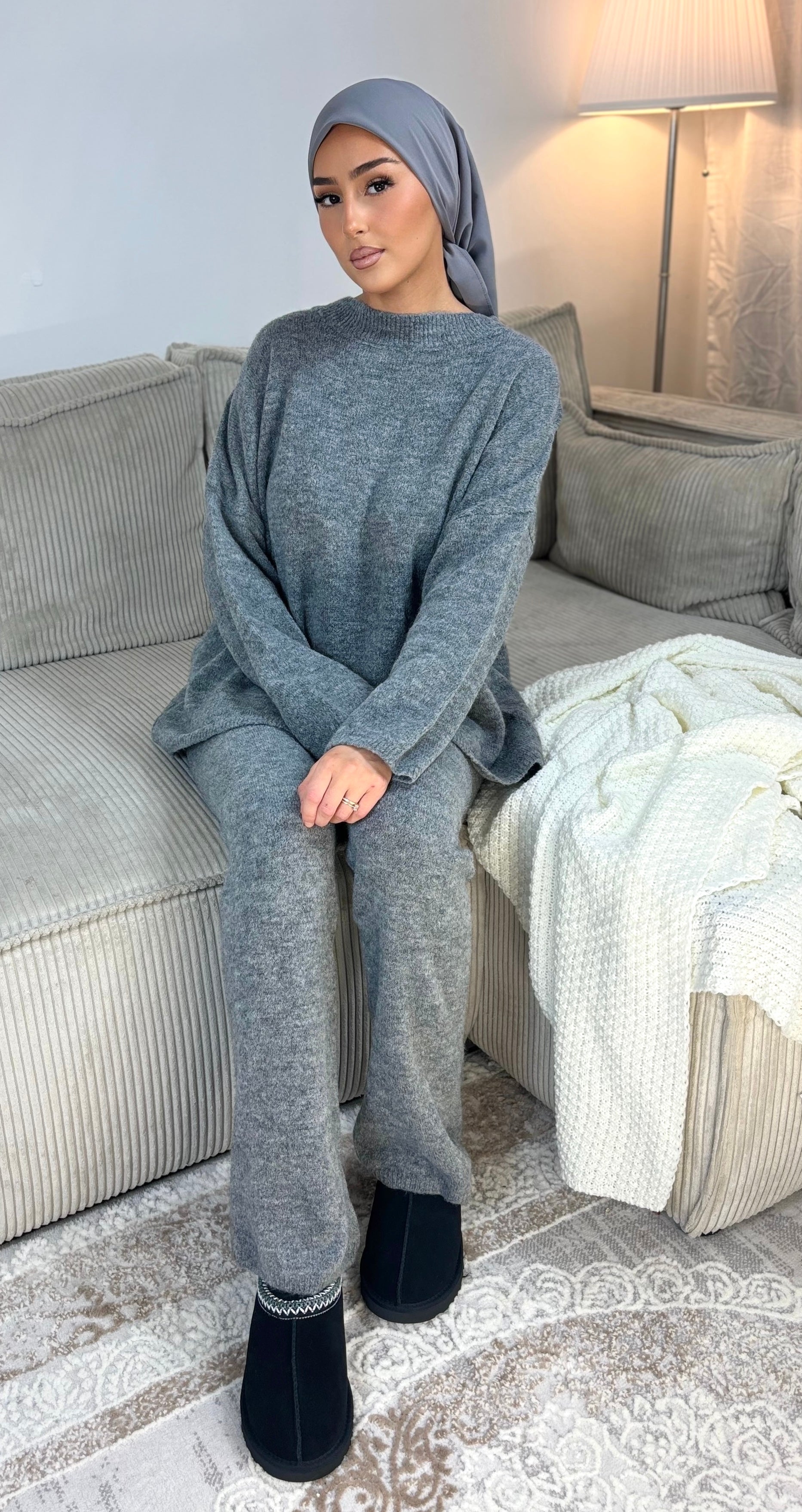 Ensemble maille - gris