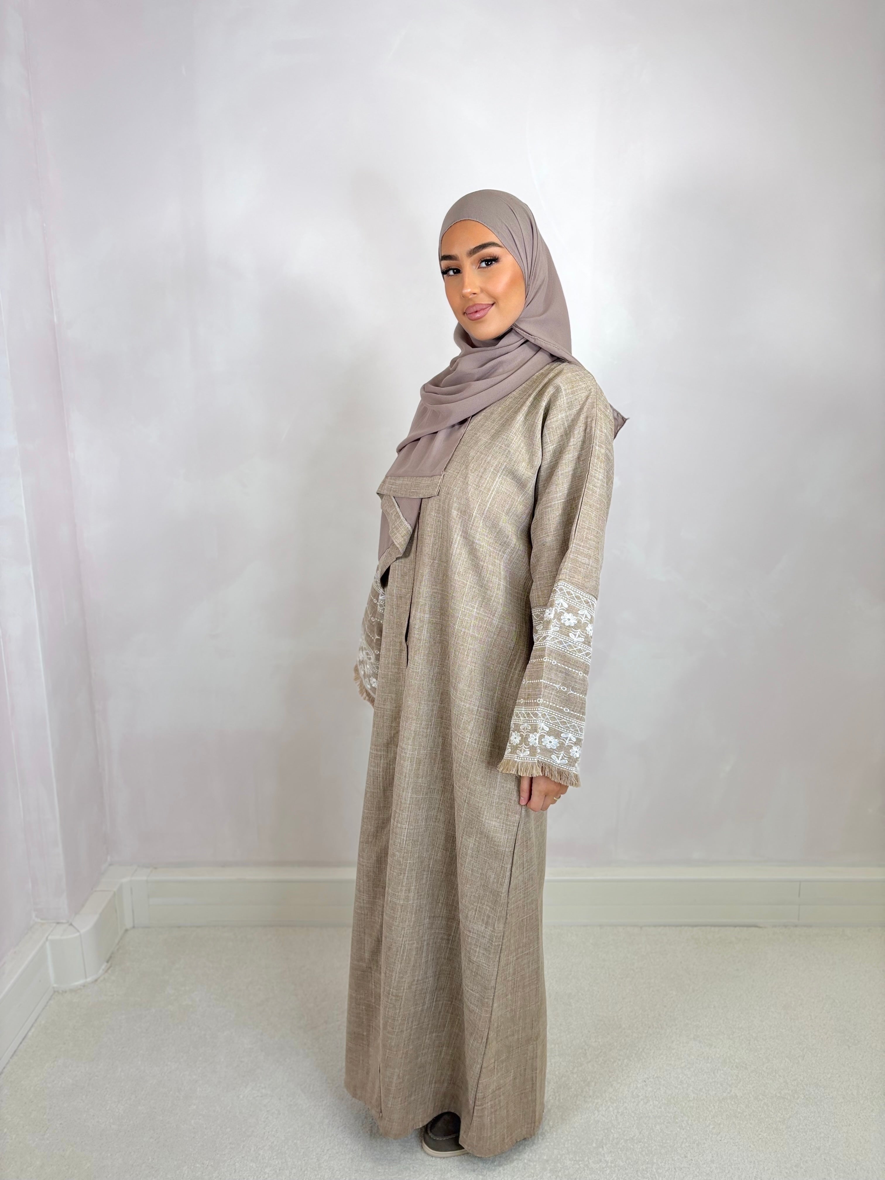 Abaya de Dubai HANA (n49) - taupe