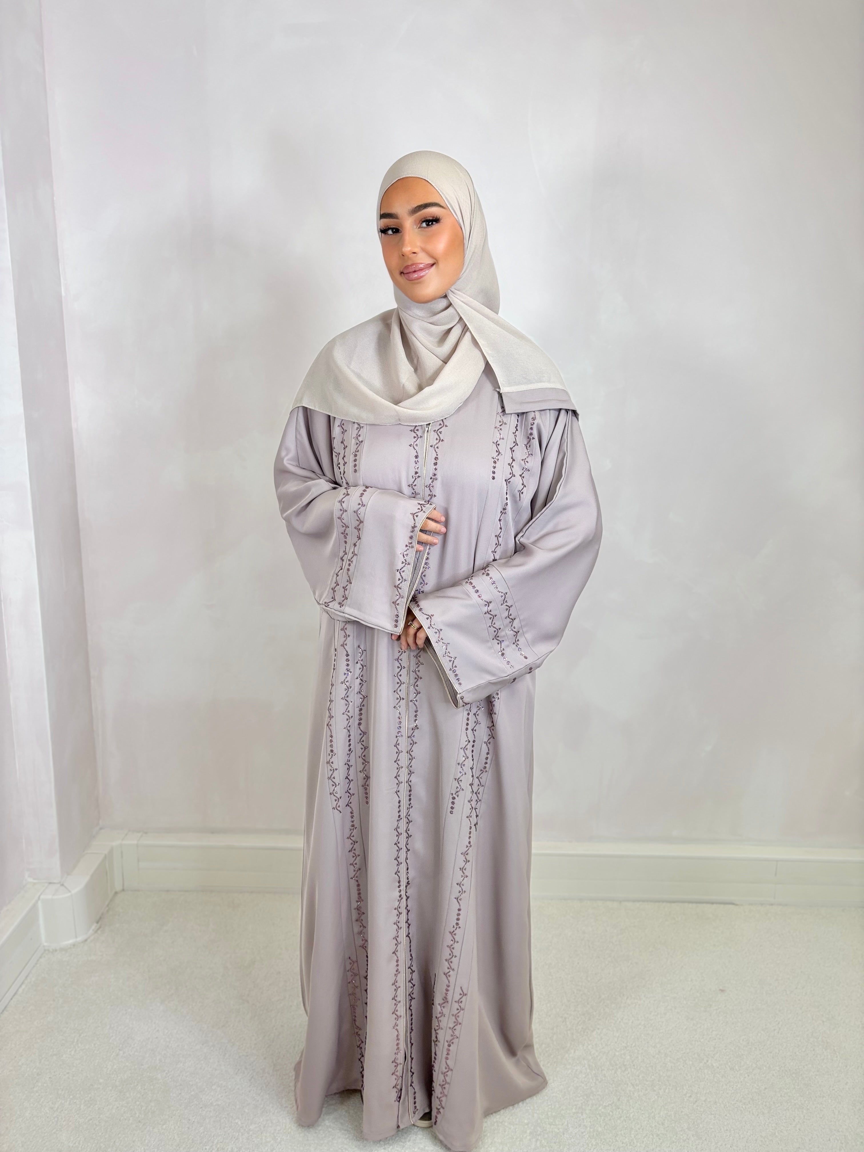 Abaya de Dubai NOOR (n9) - taupe rosé