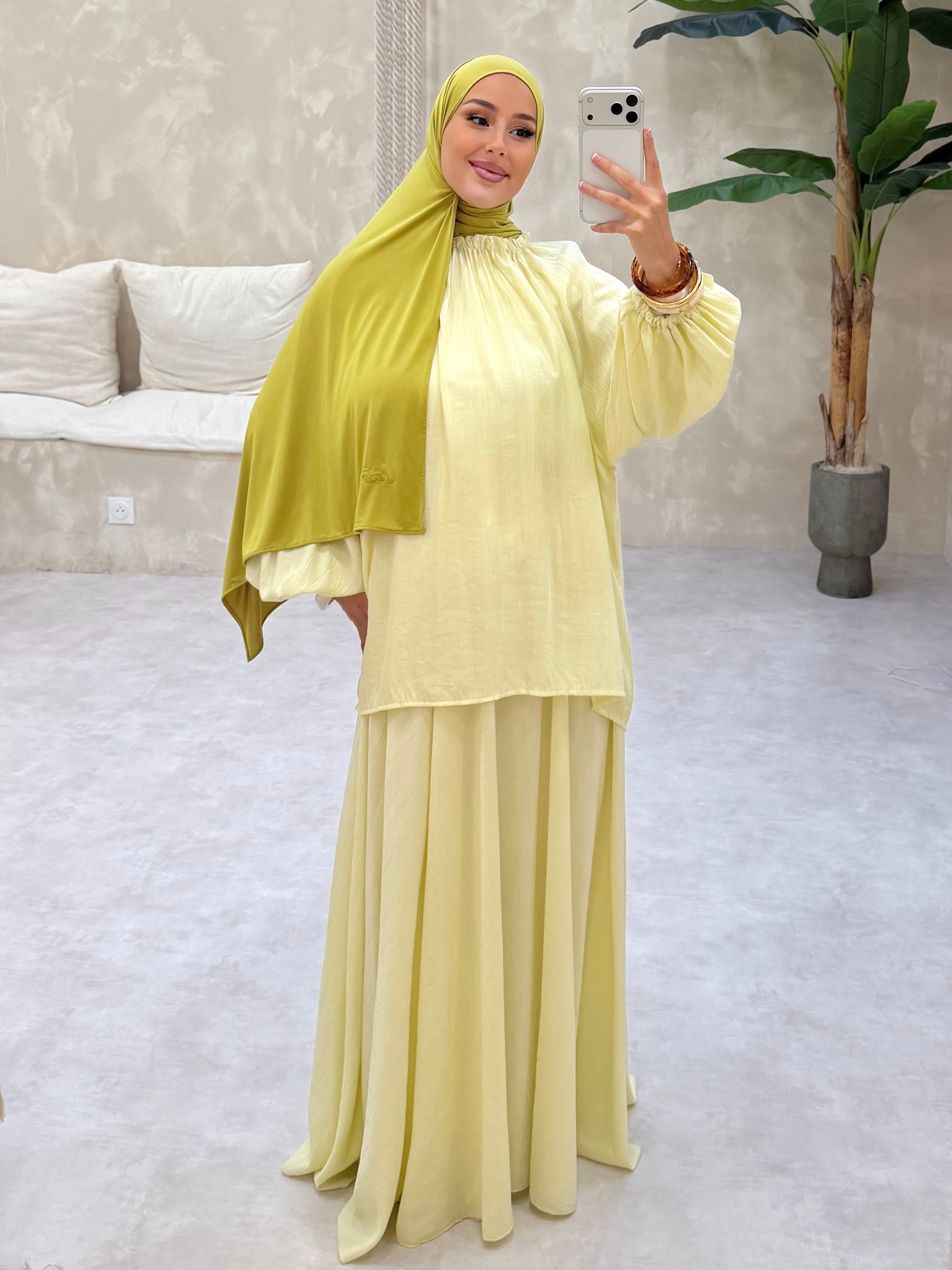 Ensemble ALMA - jaune pastel