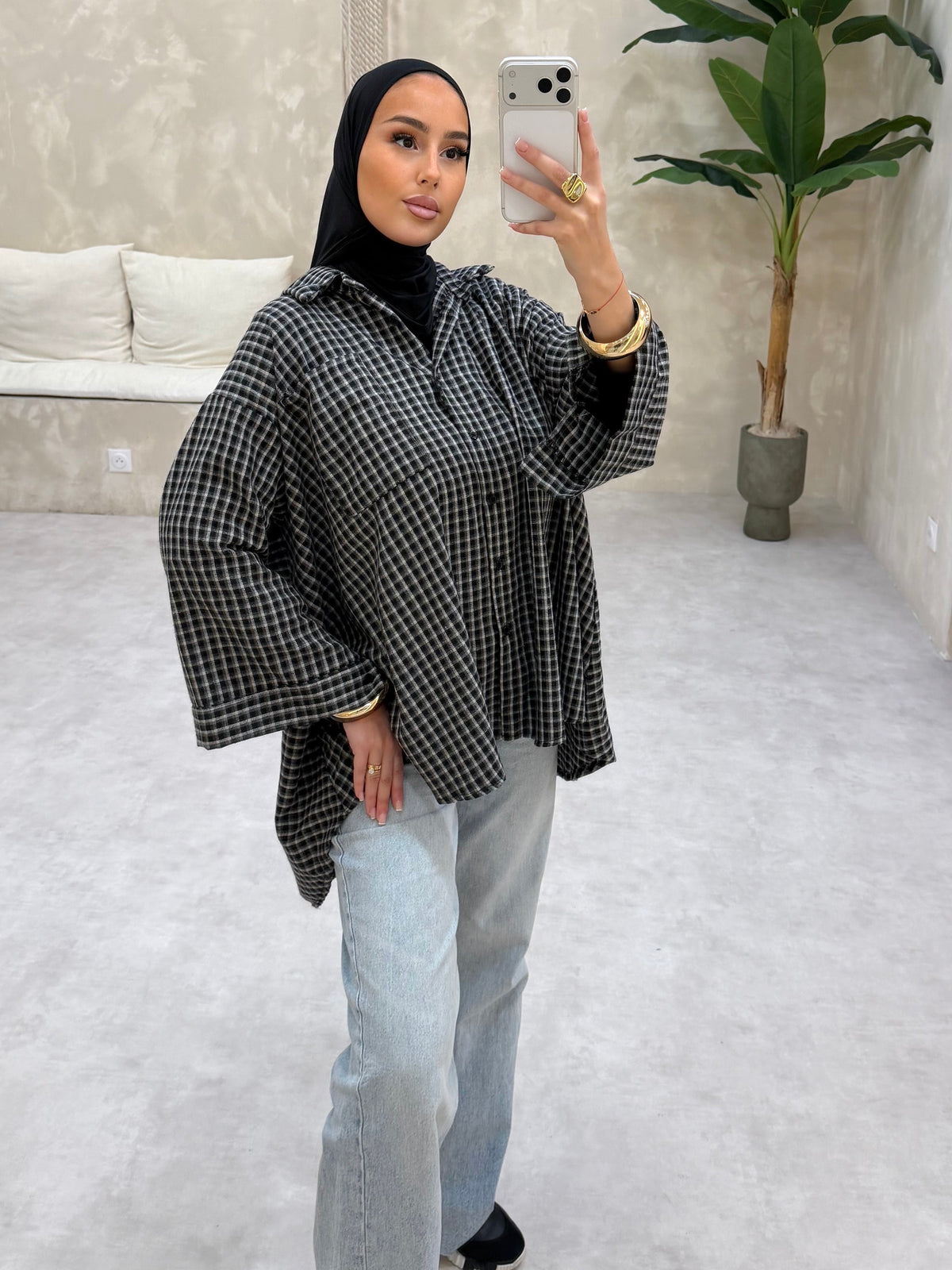 Chemise CARREAUX - BLACK & WHITE