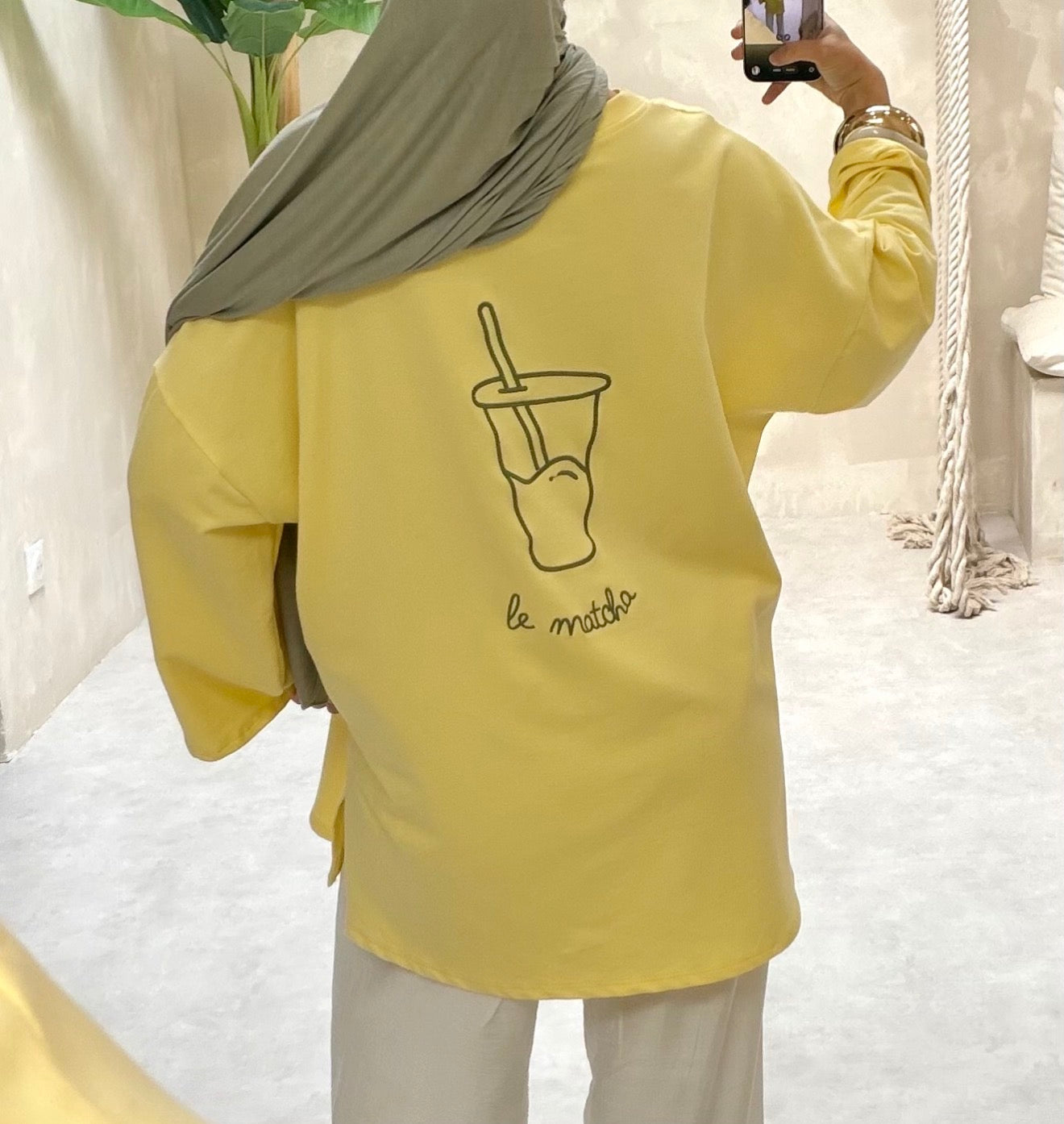 Tee shirt MATCHA - jaune pastel