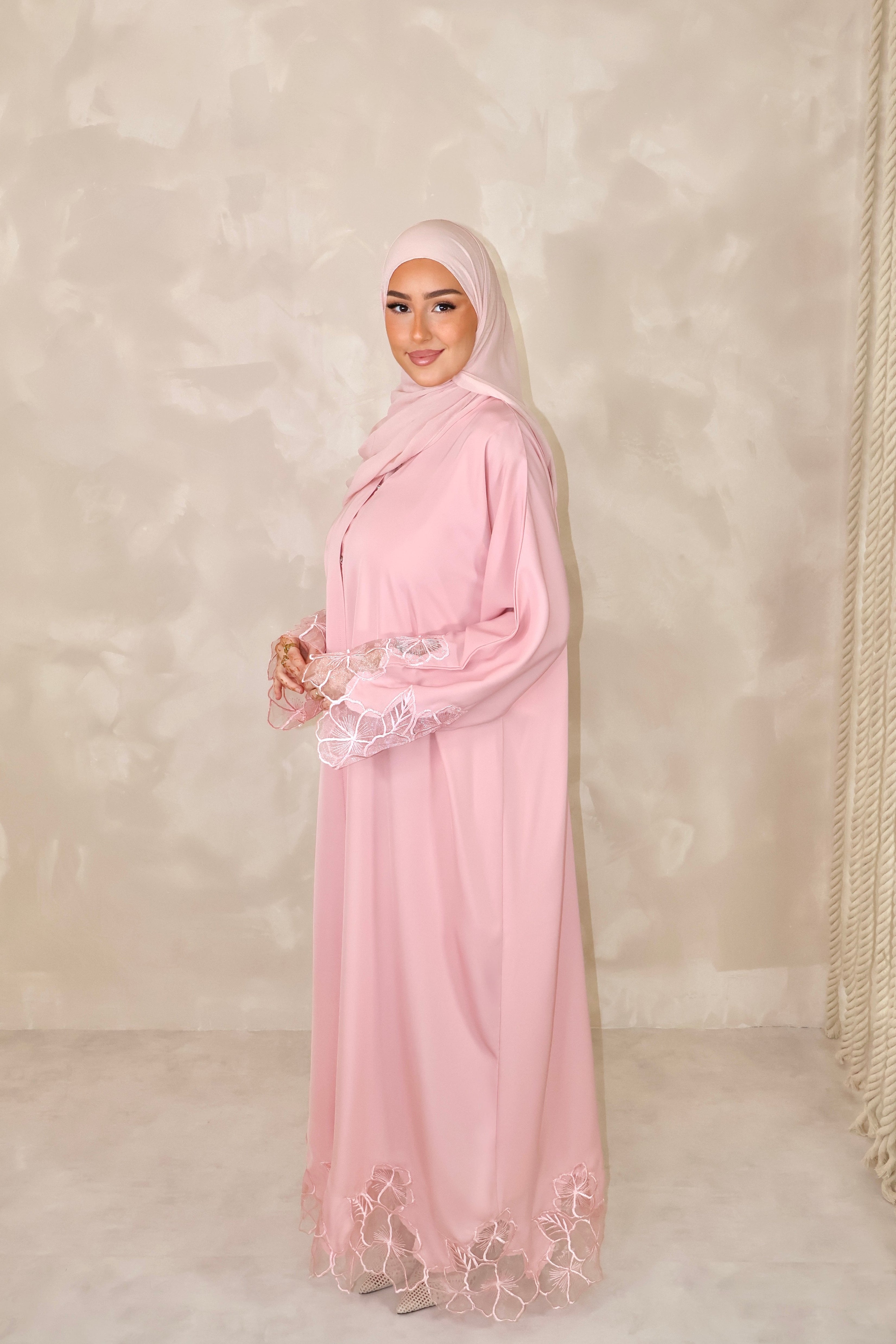 Abaya de Dubai (n112) - ARABIA BABY PINK