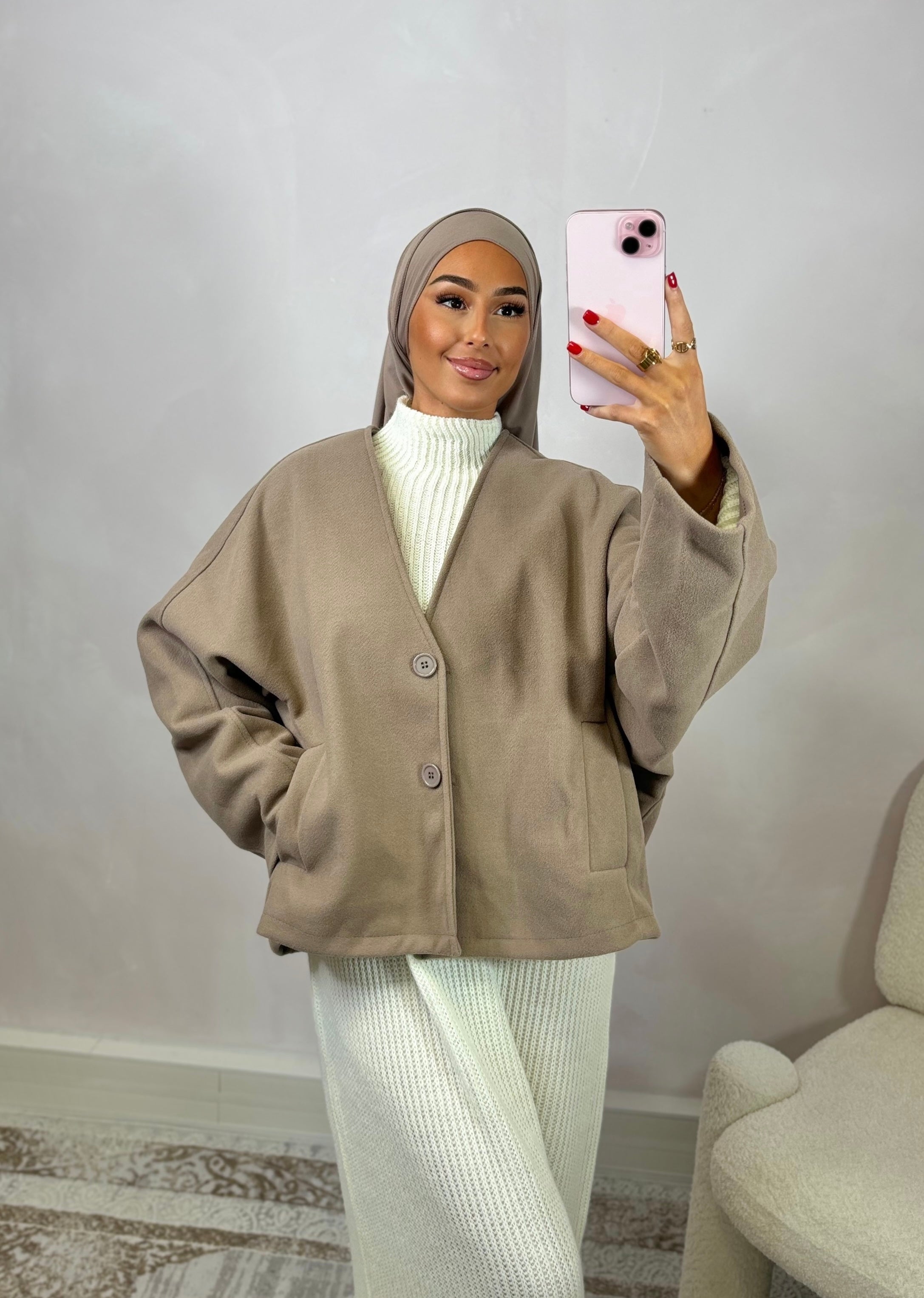 Veste cardigan - taupe