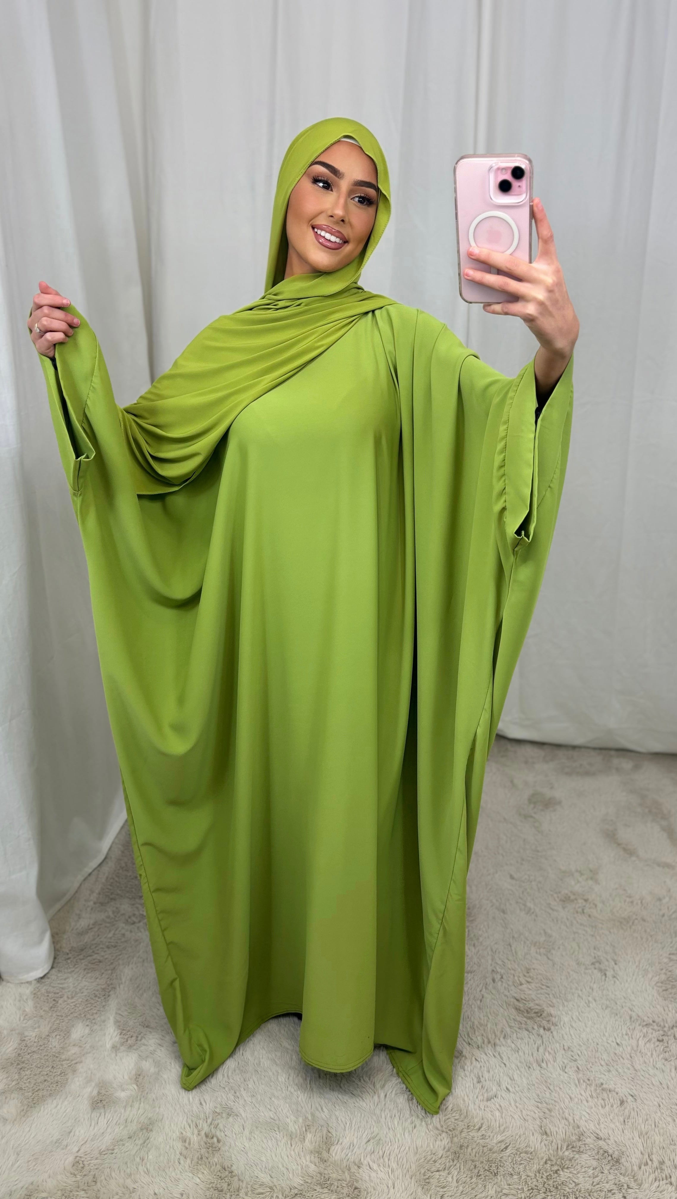 Abaya FARACHA -vert Olive