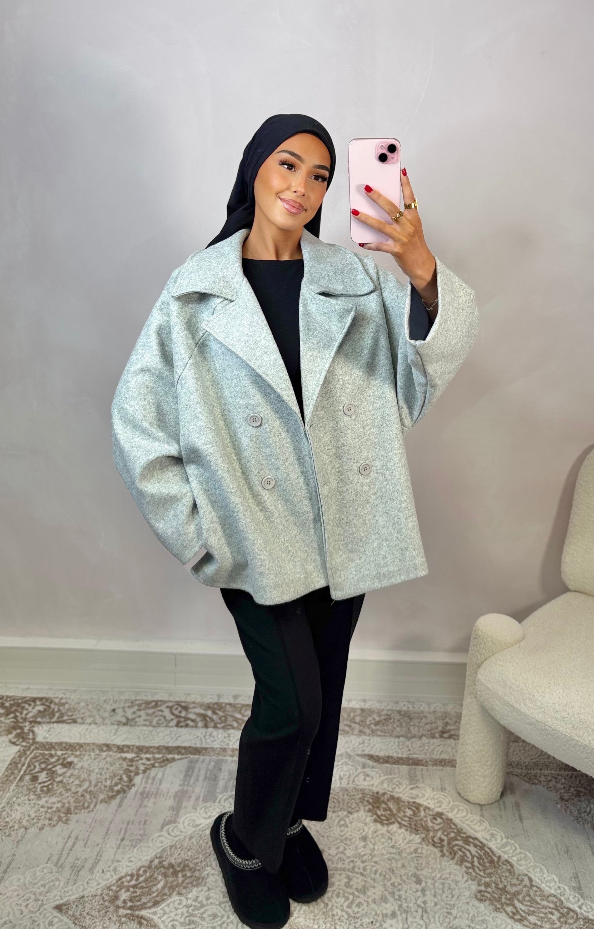 Manteau ALMA - gris perle