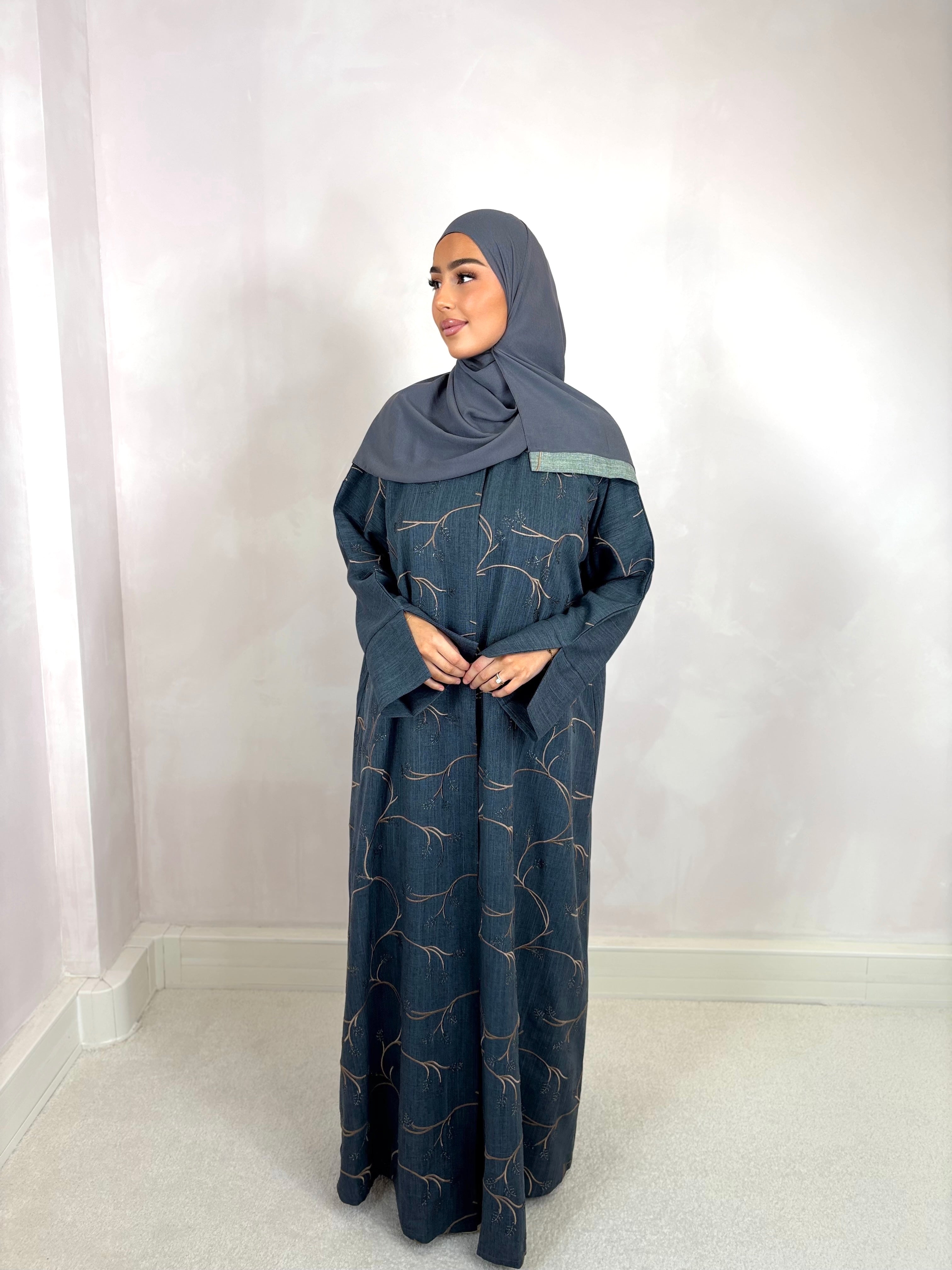 Abaya de Dubai LAYNA (n18) - gris anthracite