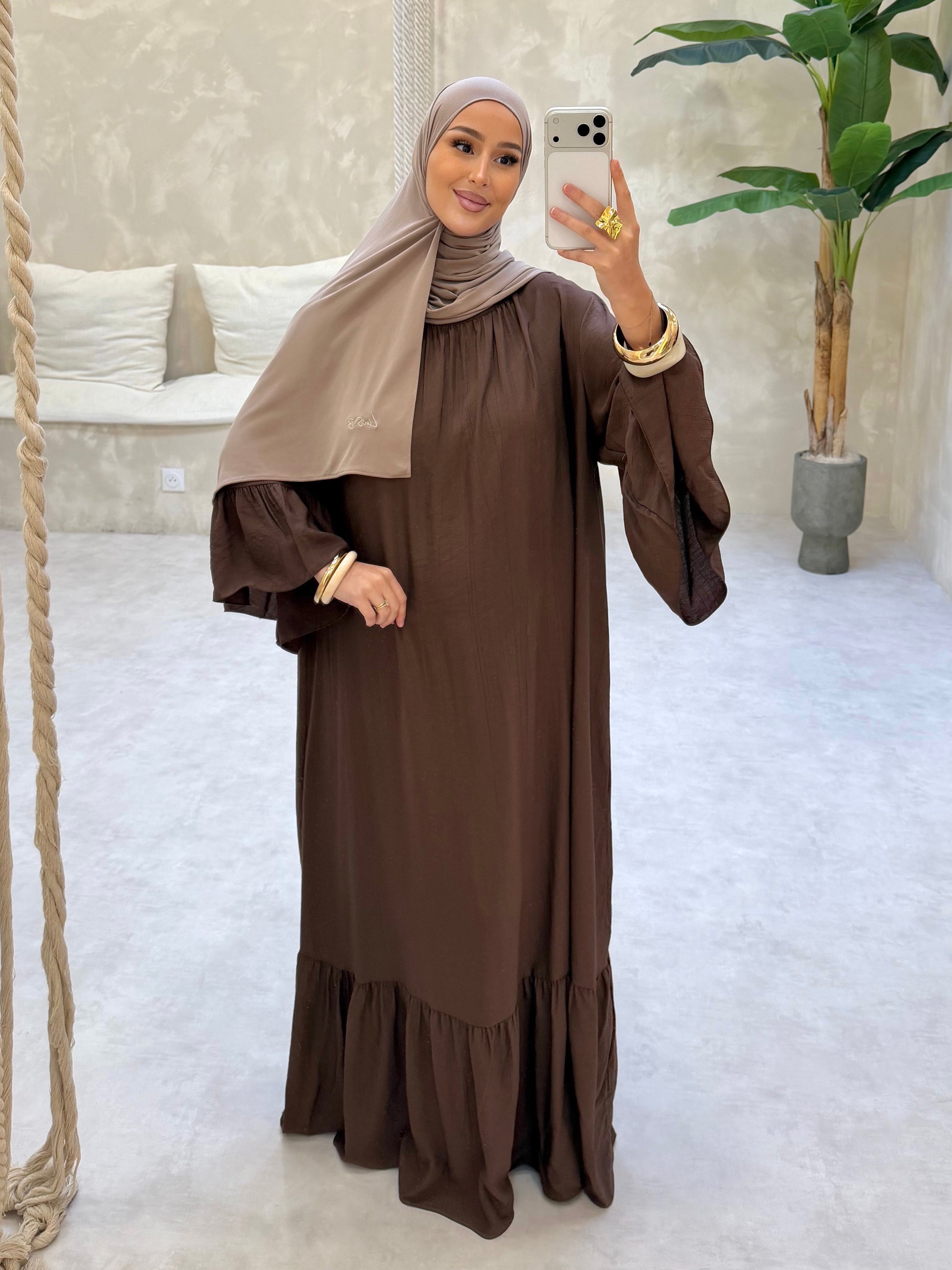 ROBE BOHÈME - marron