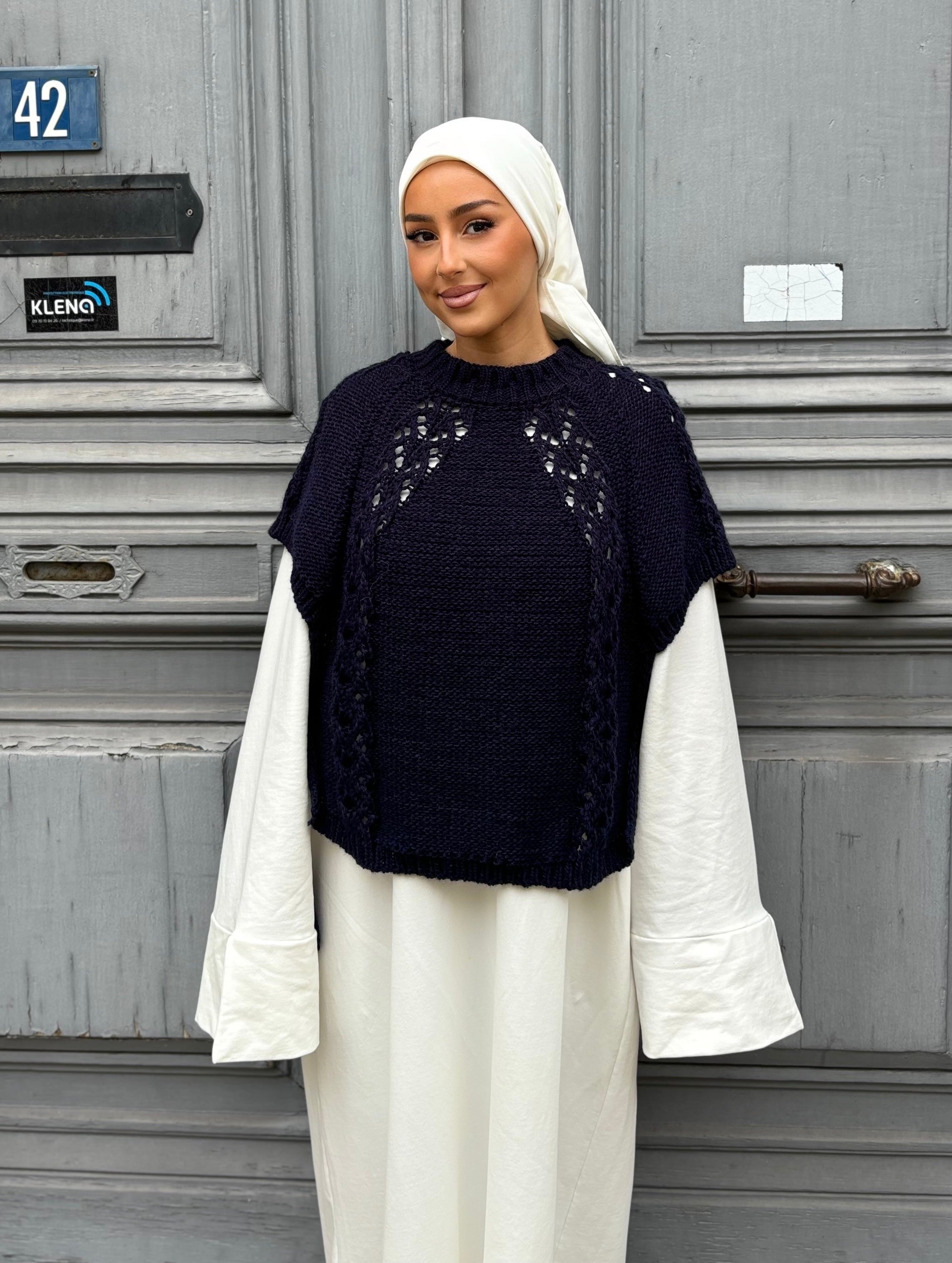 Pull sans manche - bleu nuit