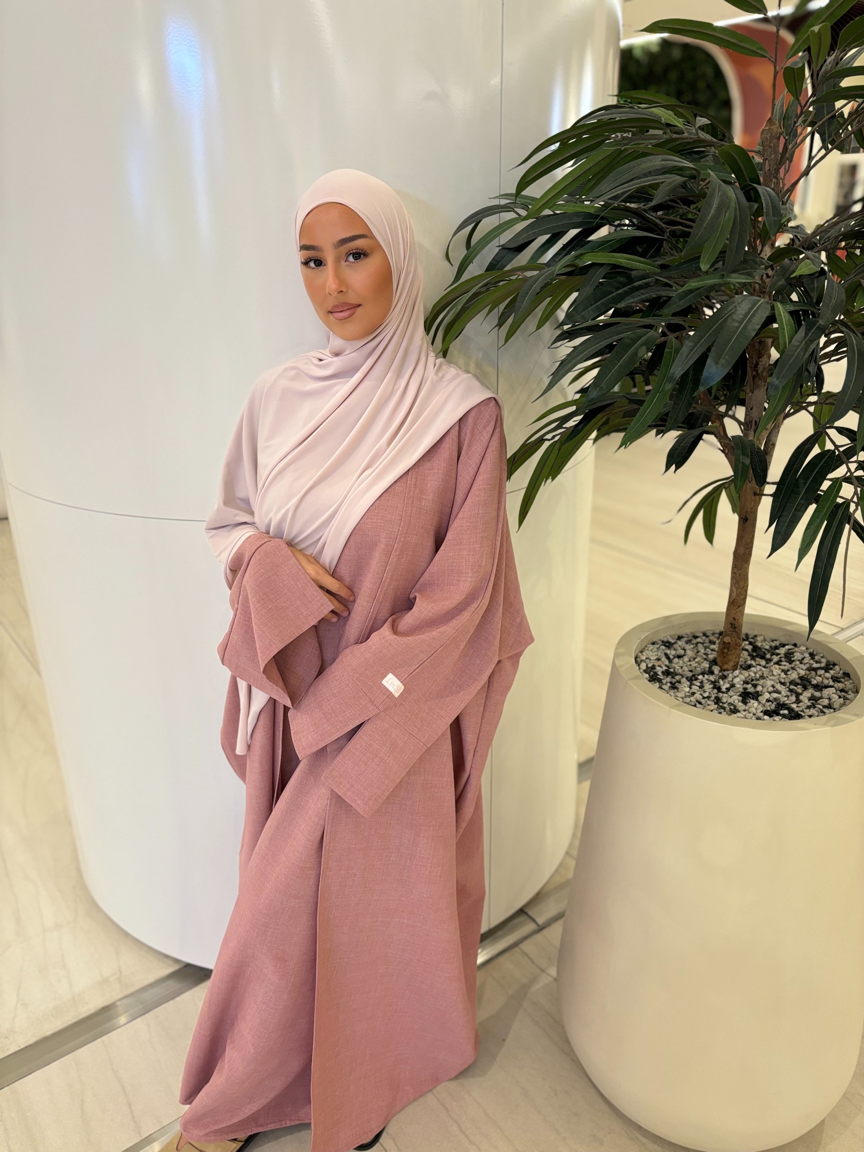 Set lin sous abaya + kimono LIN’S B