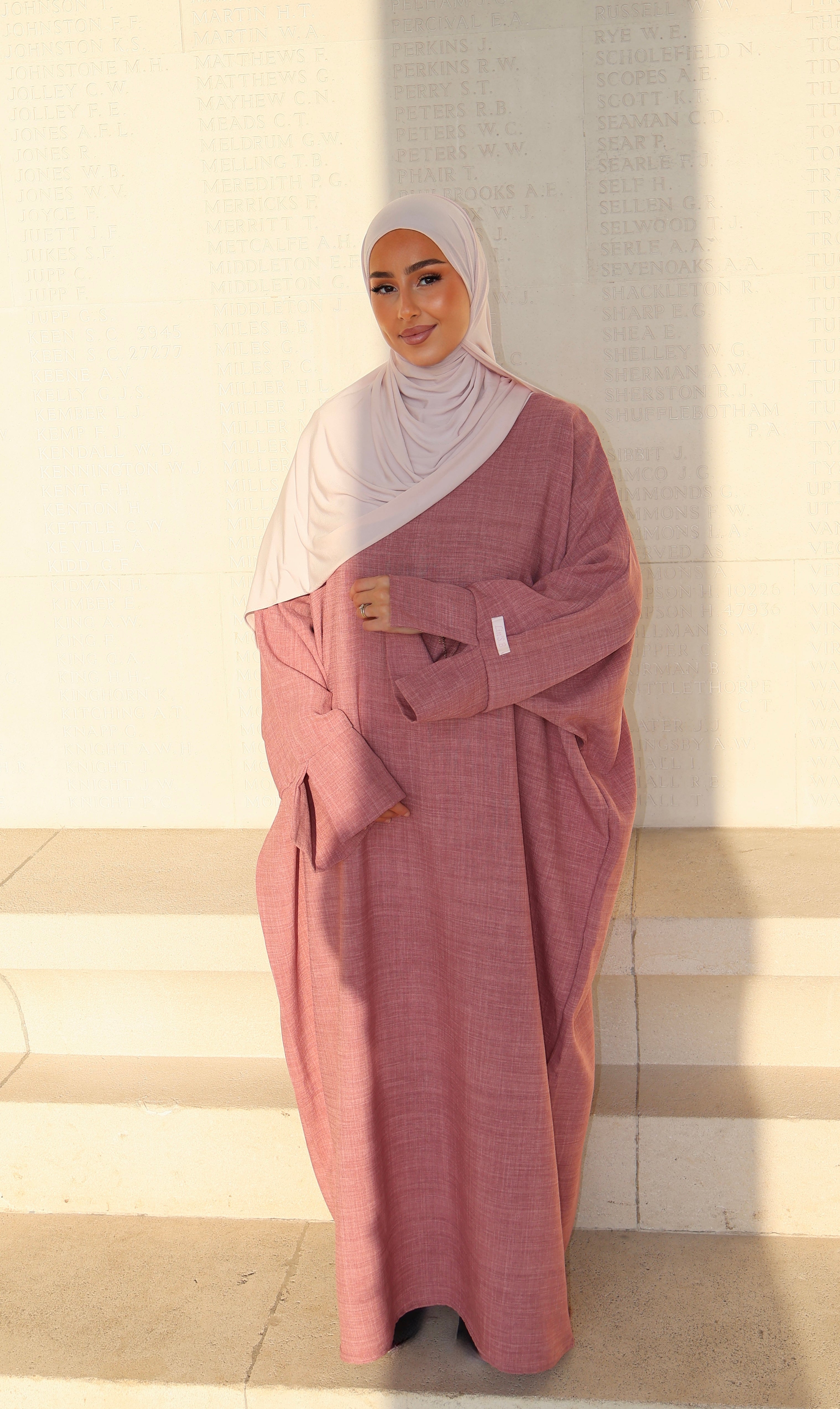 Abaya lin LIN’S B - vieux rose