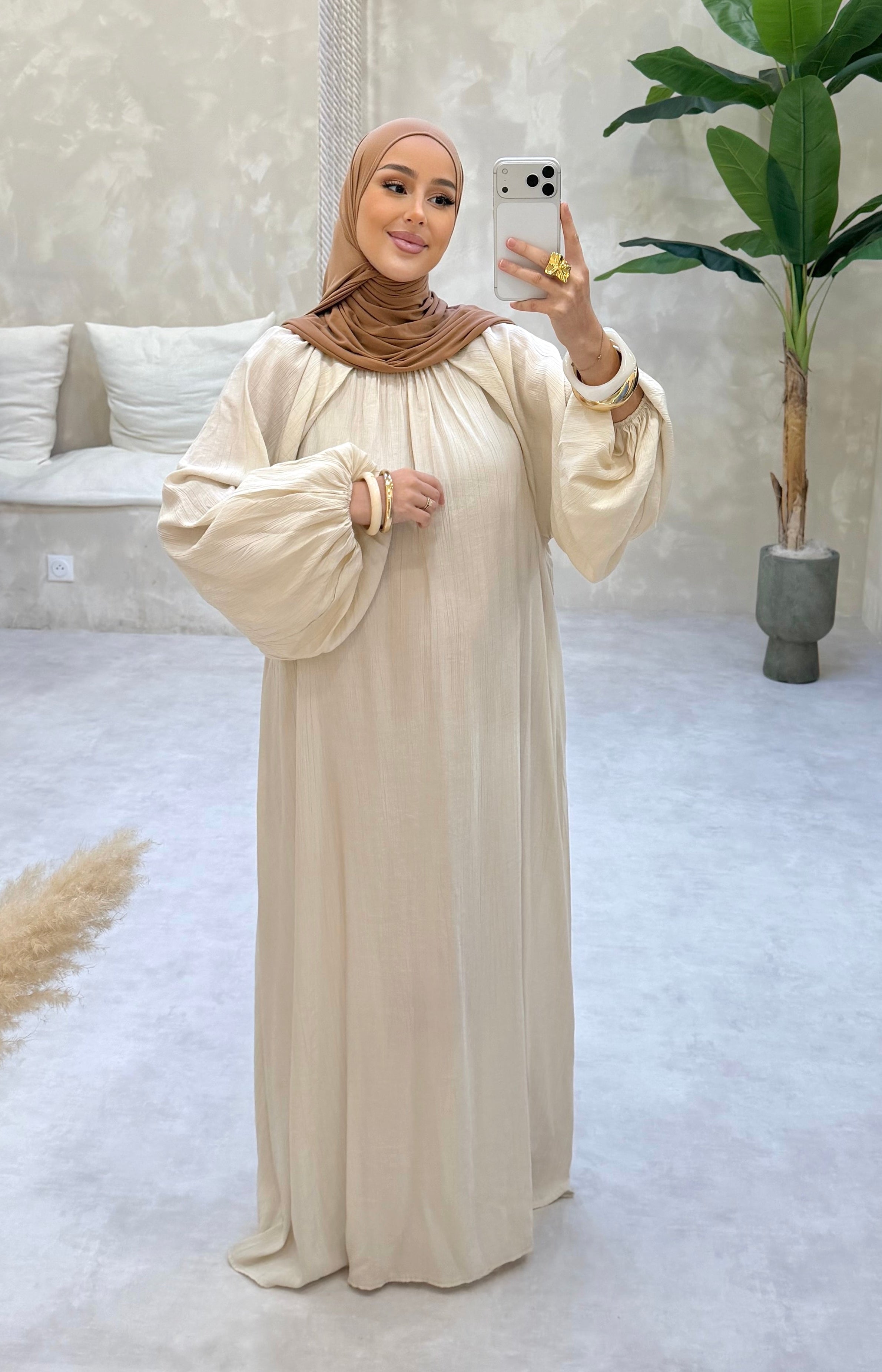ROBE MAHRA - crème