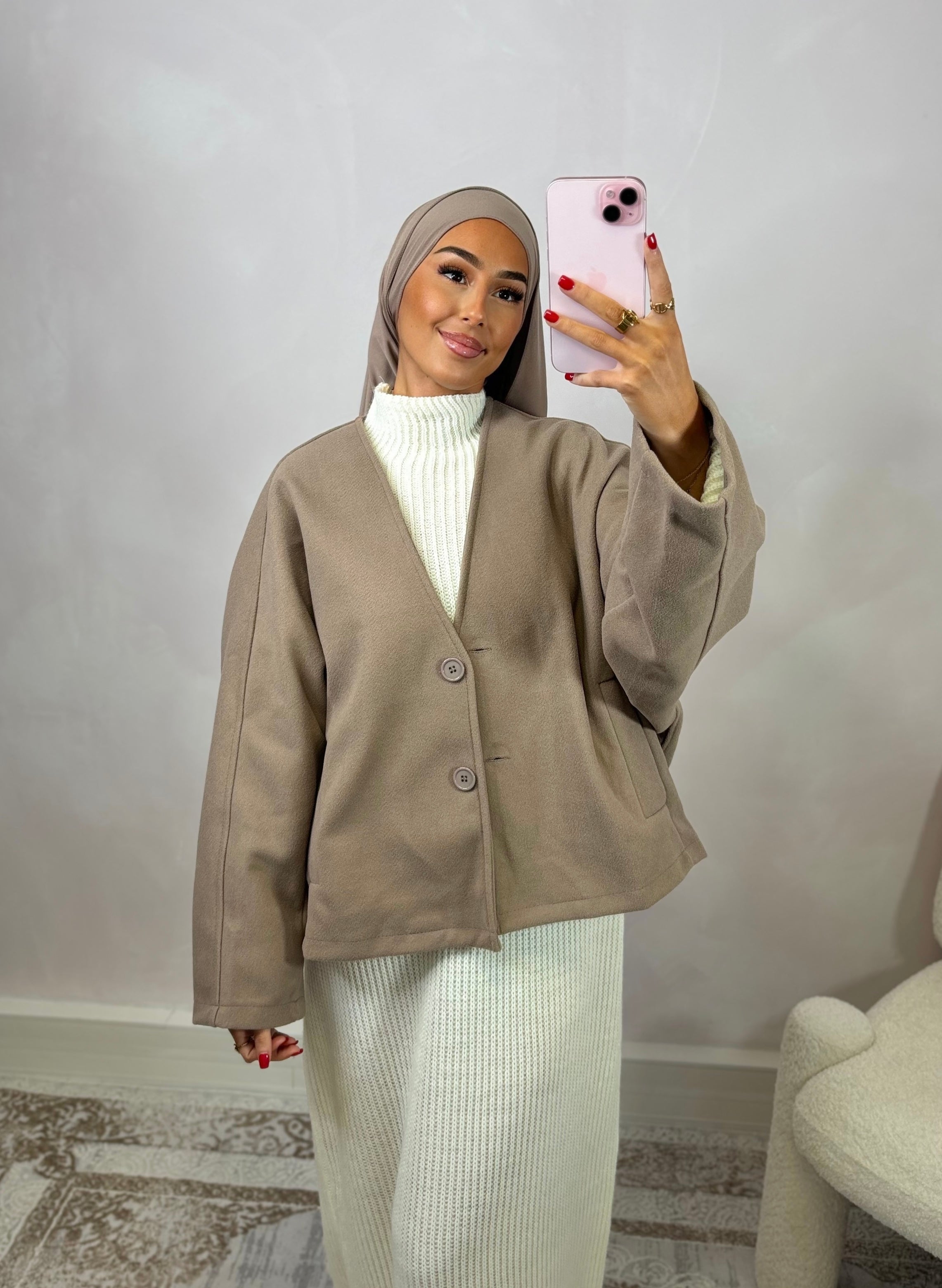 Veste cardigan - taupe