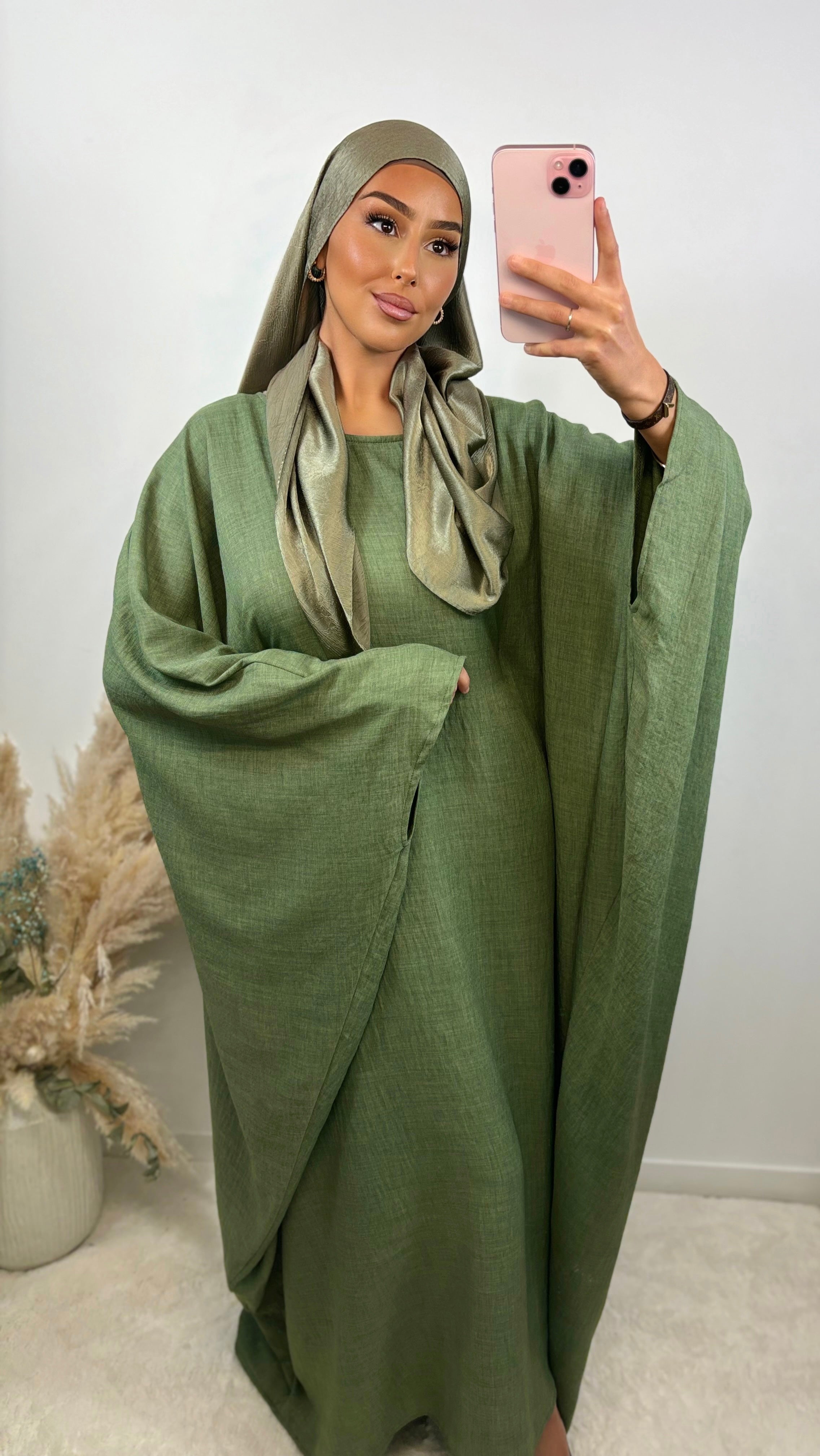 Robe saoudienne lin - kaki