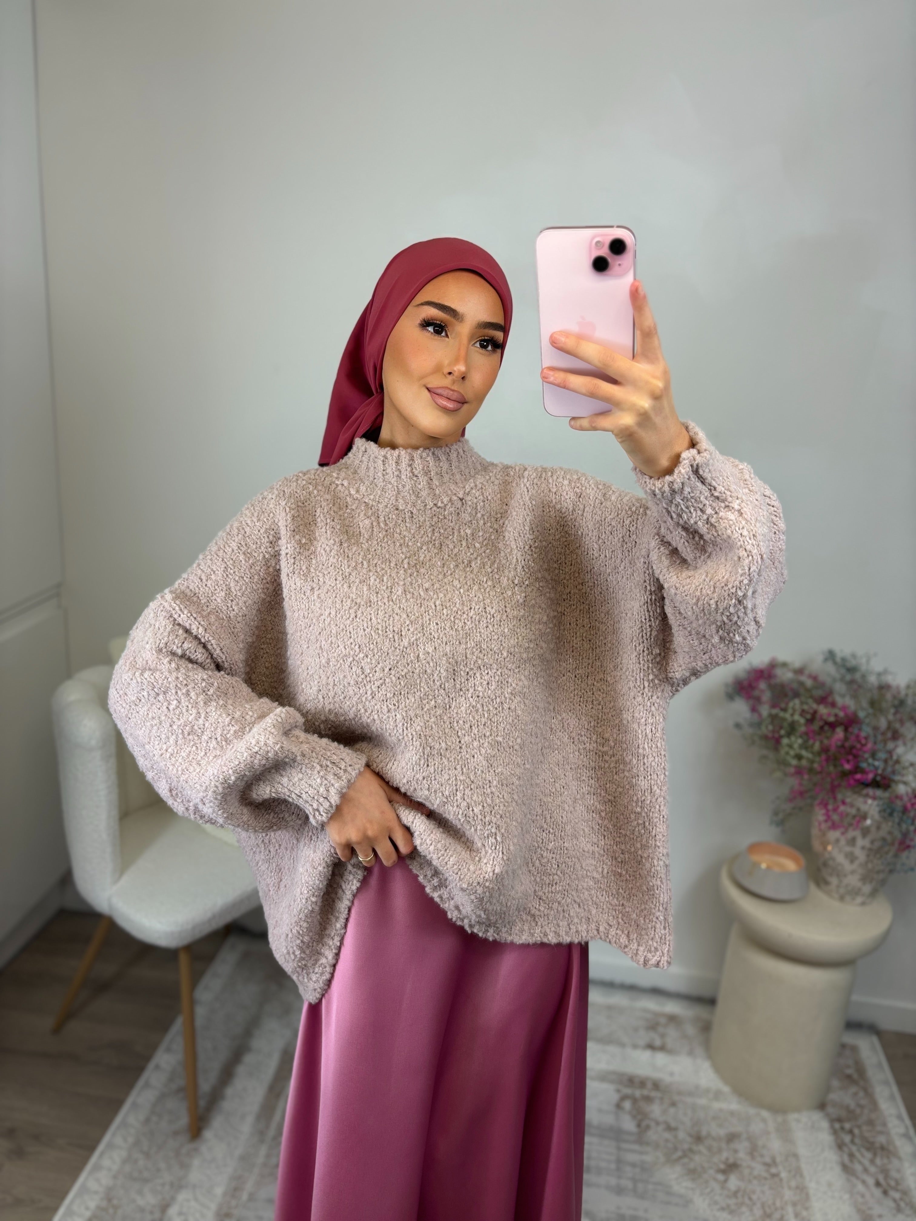 Pull TEDDY - powder pink