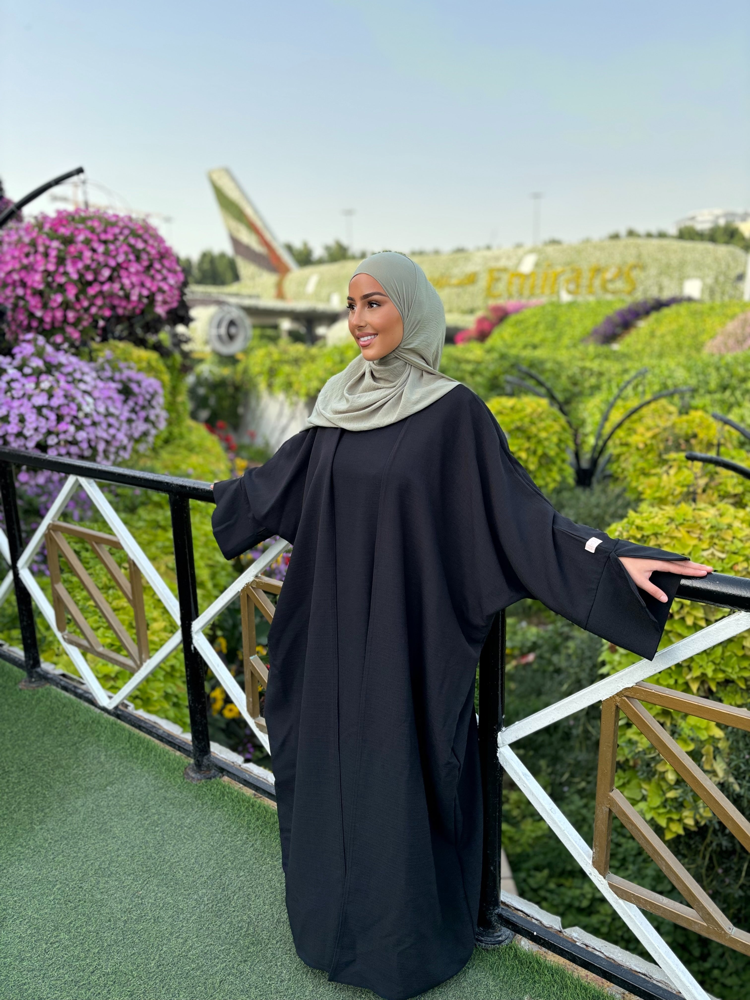 Set lin sous abaya + kimono LIN’S B