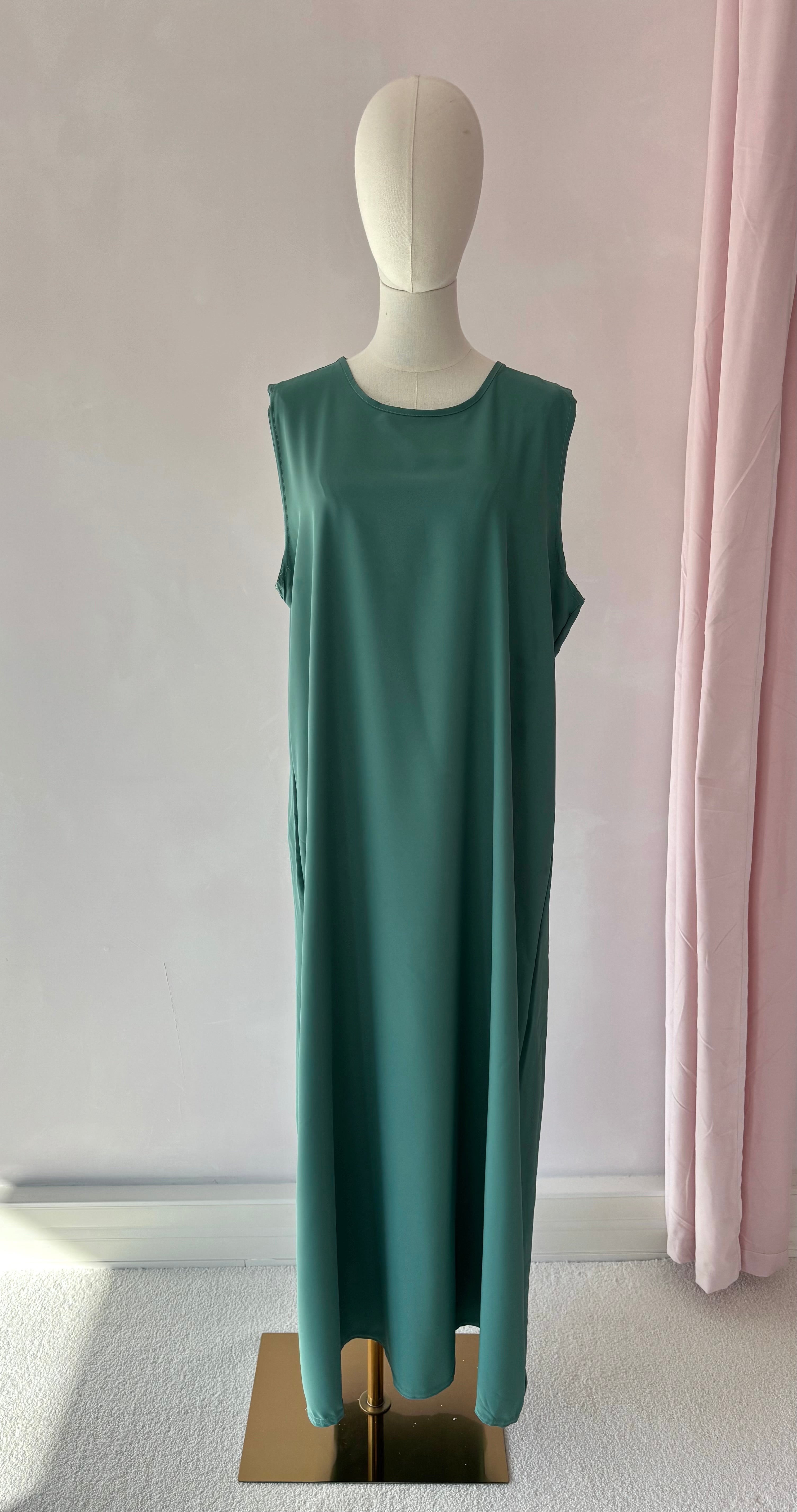 Sous robe soie de medine - vert d’eau