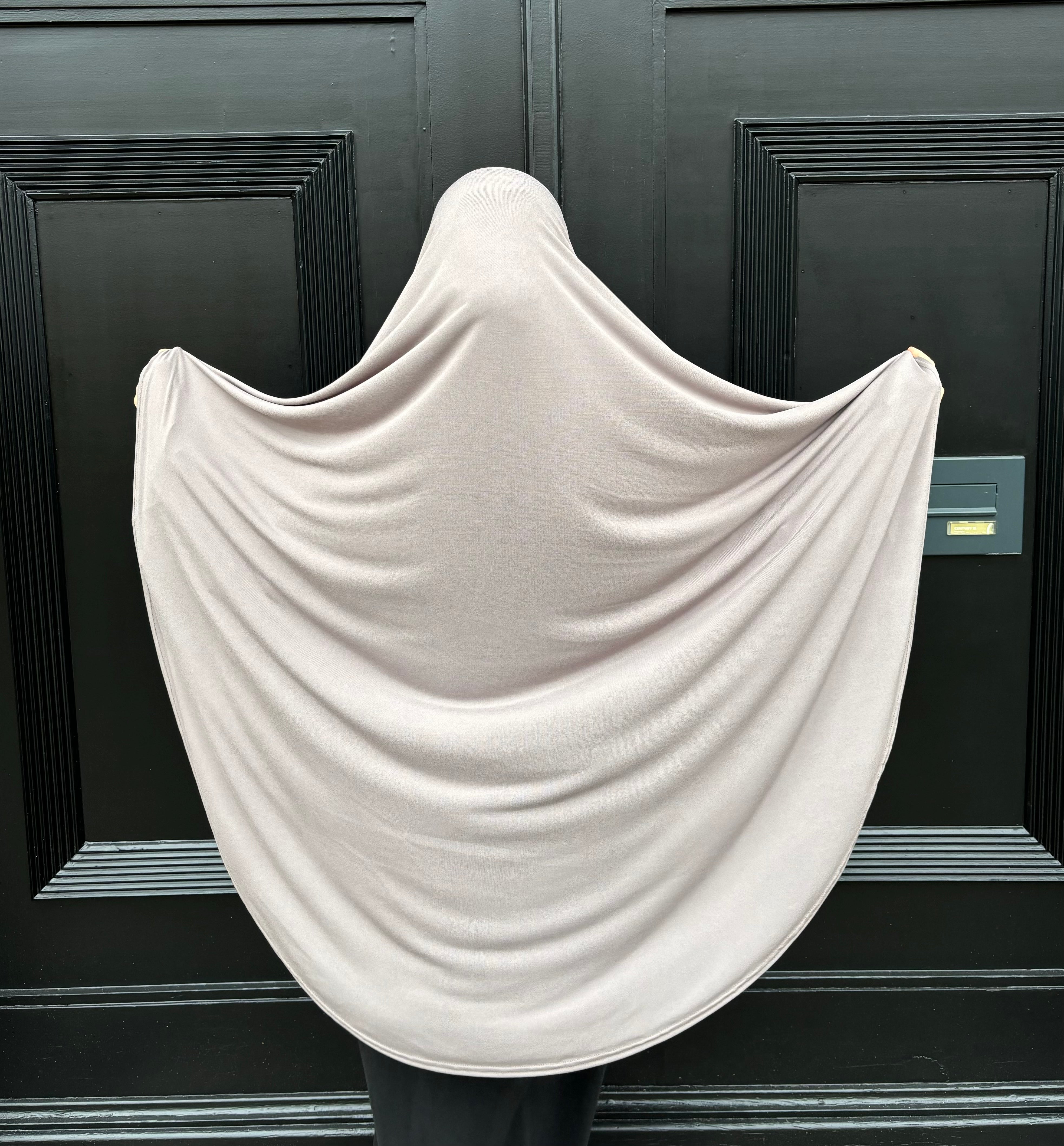 Khimar en jersey premium de luxe LIN’S B - Taupe