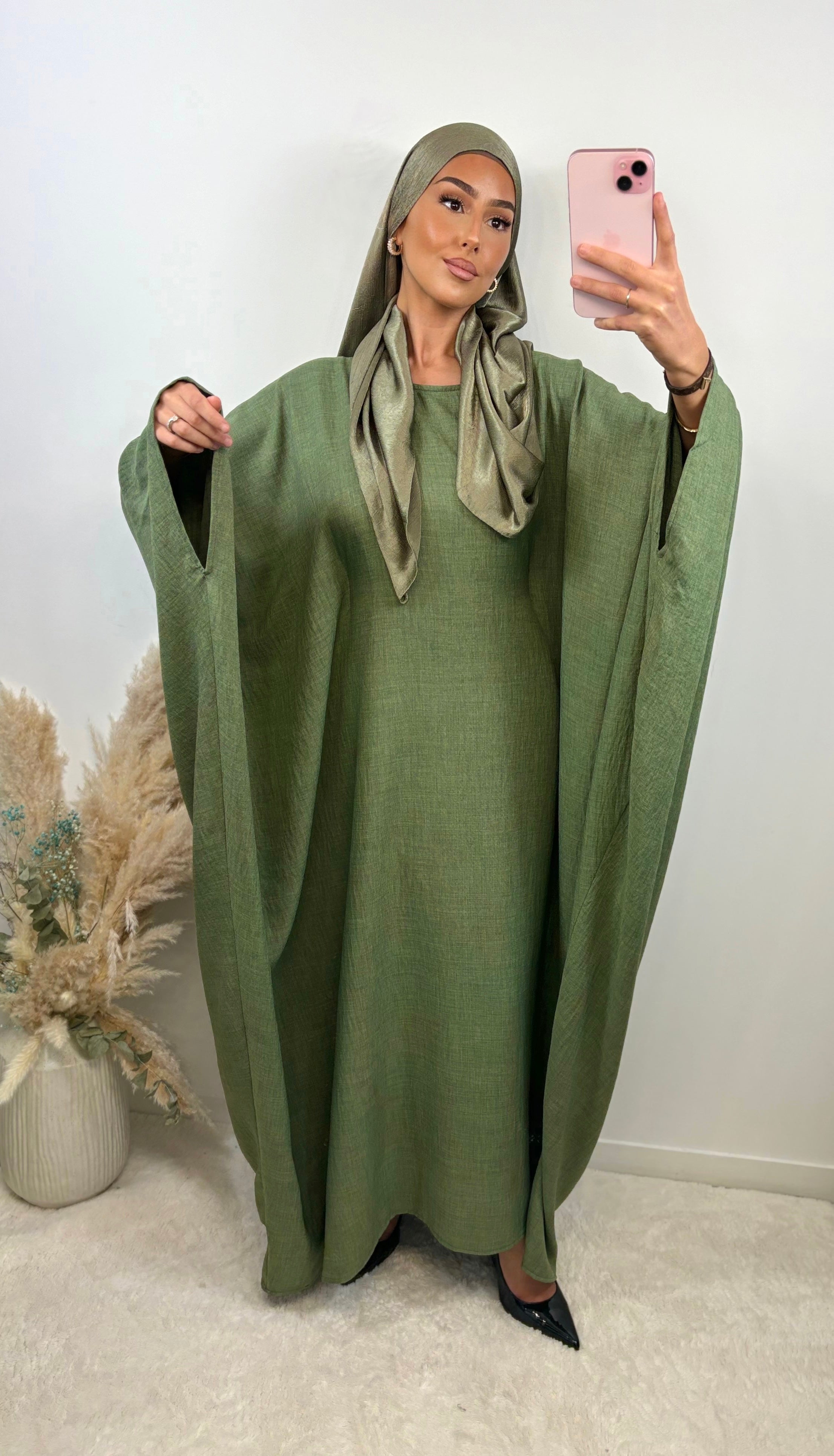 Robe saoudienne lin - kaki