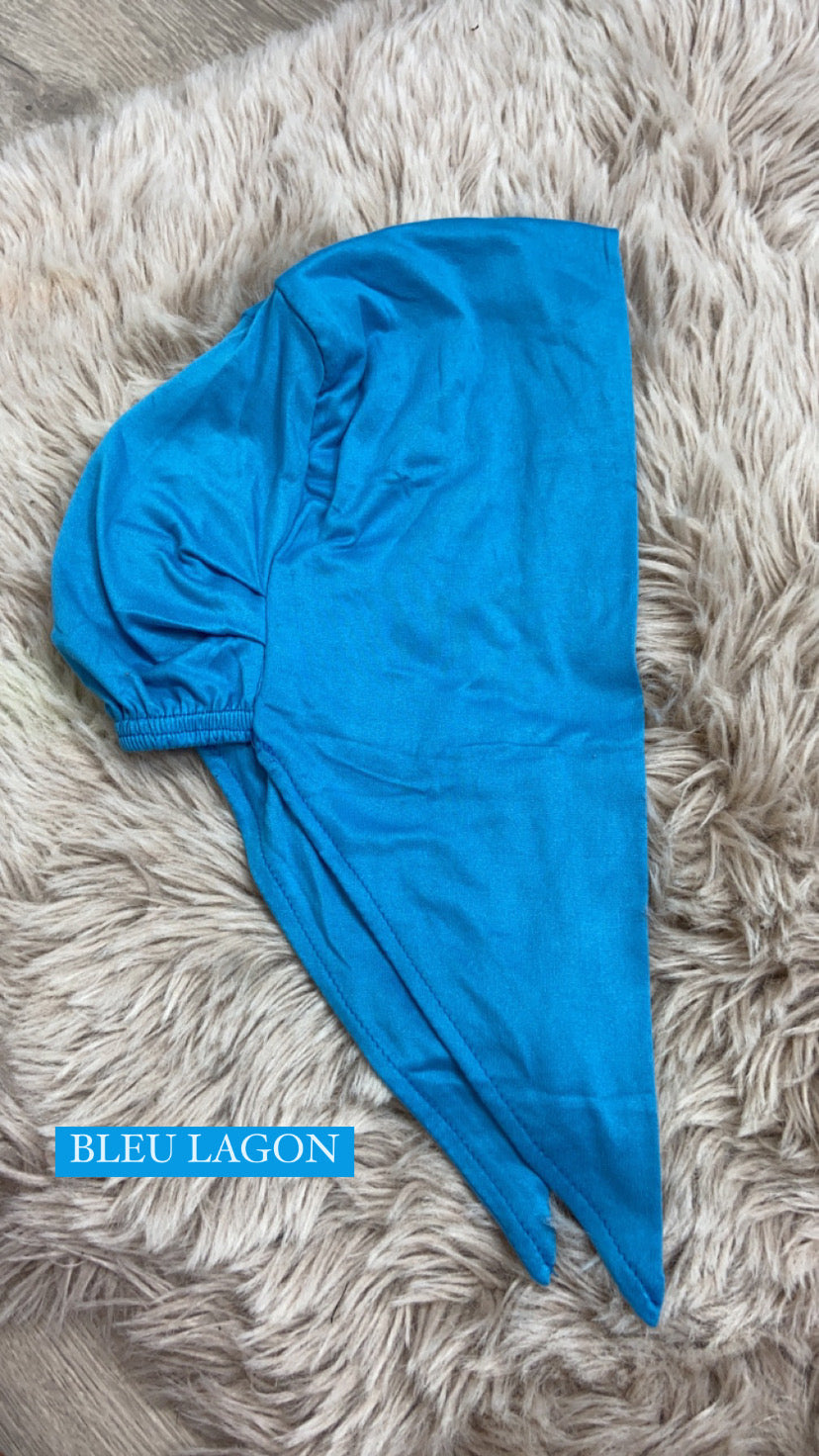 Bonnet à nouer bleu lagon